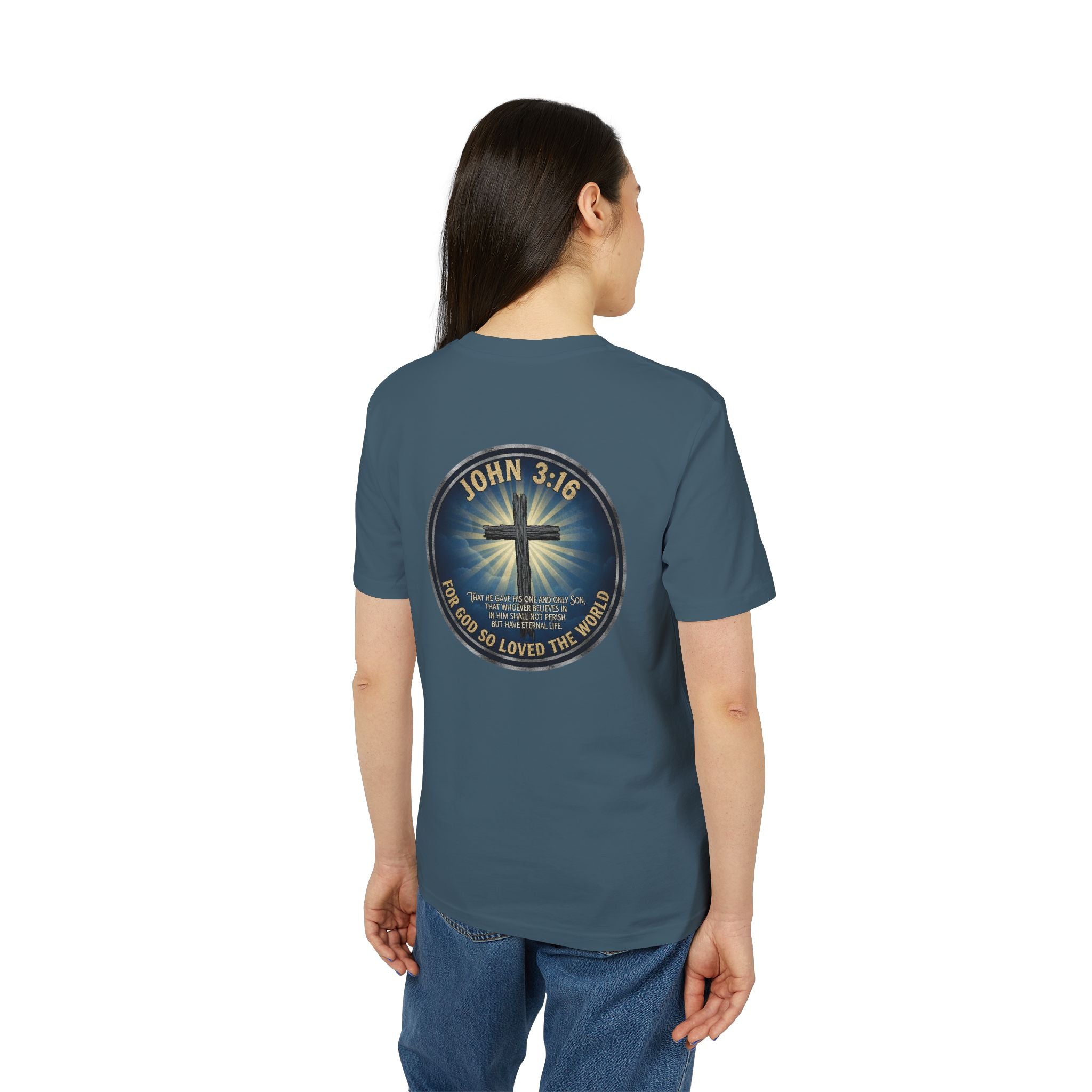 John 3:16 Cross T-shirt | Christian Faith Scripture Tee