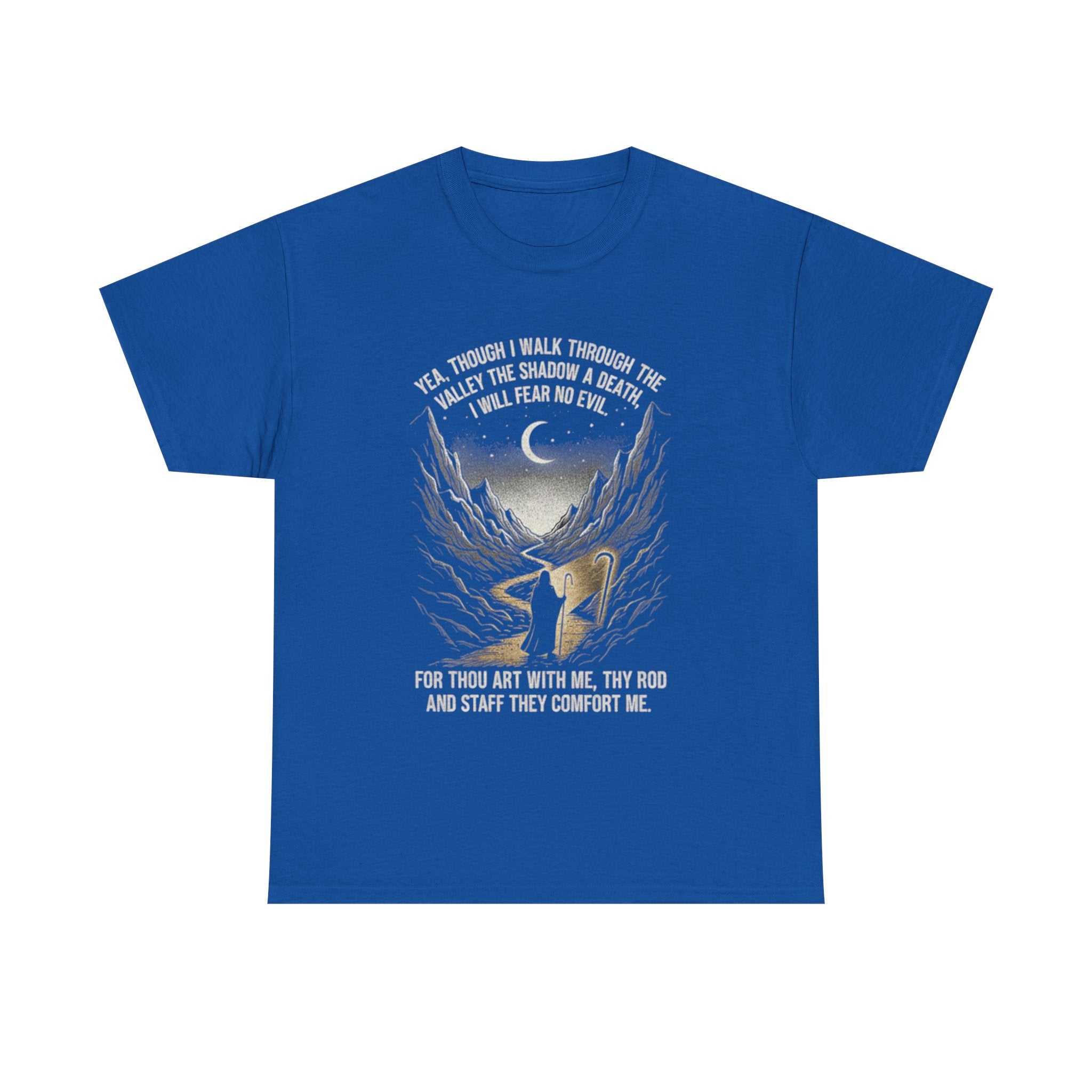 Christian Psalm 23 T-Shirt - 'Yea Though I Walk' Tee