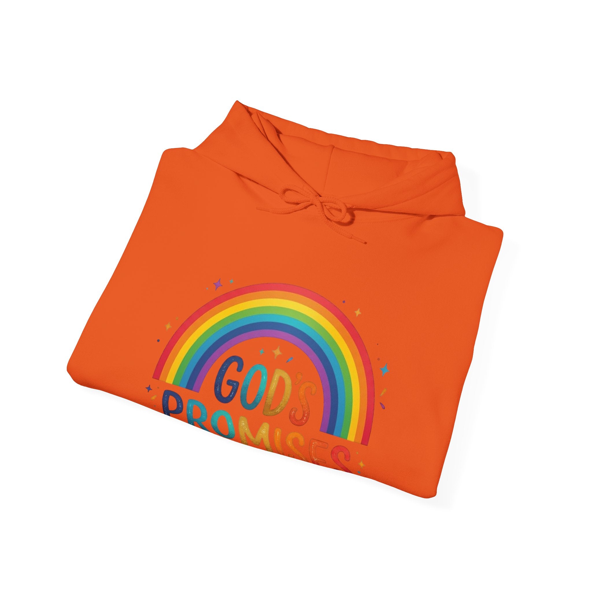 Religious Hoodie — "God's Promises" Rainbow Faith Pullover