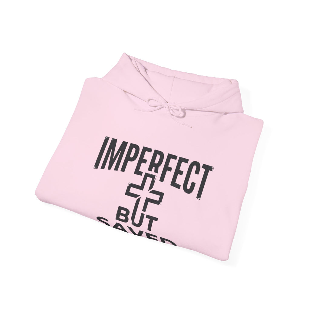 Imperfect But Saved Hoodie — Christian Faith Pullover