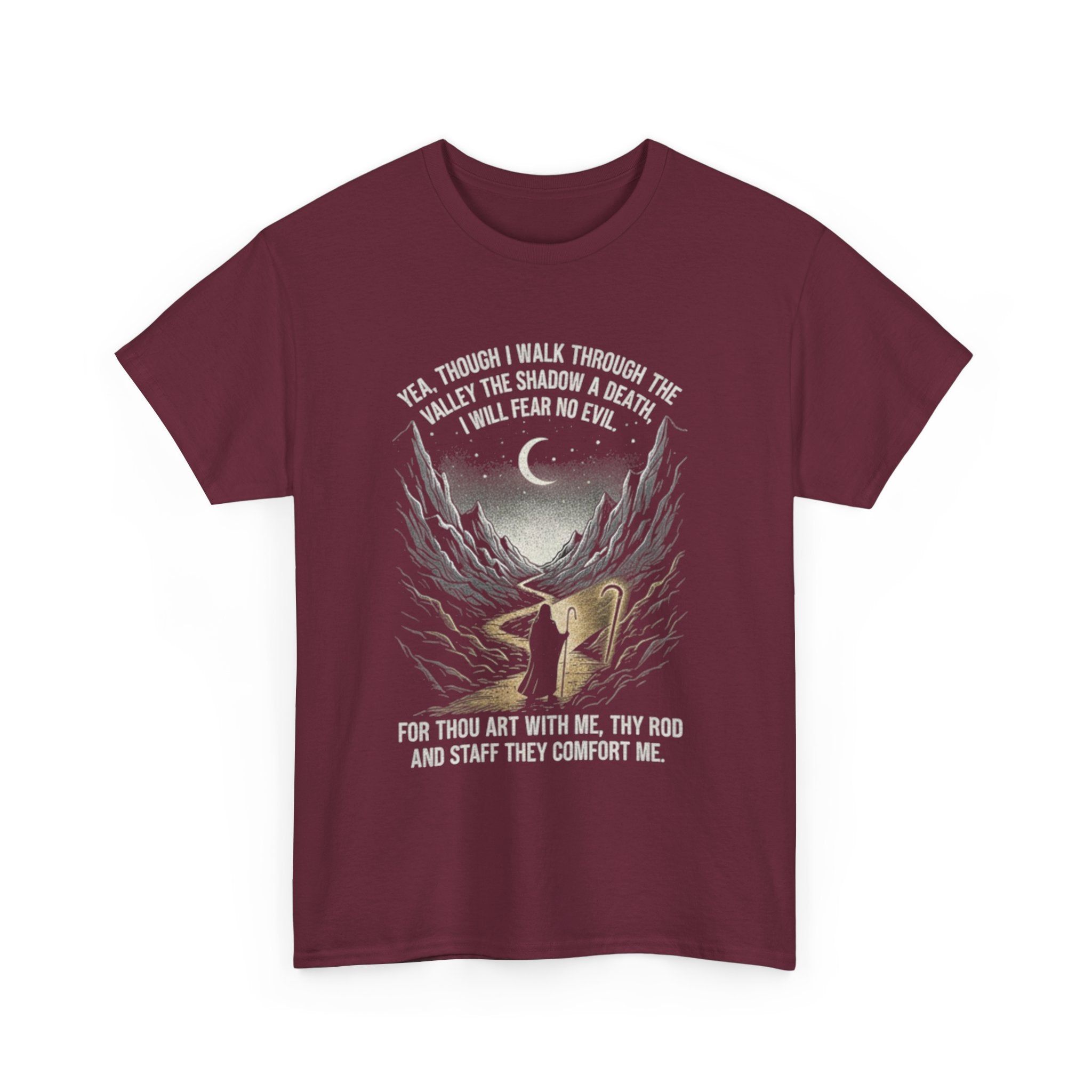 Christian Psalm 23 T-Shirt - 'Yea Though I Walk' Tee
