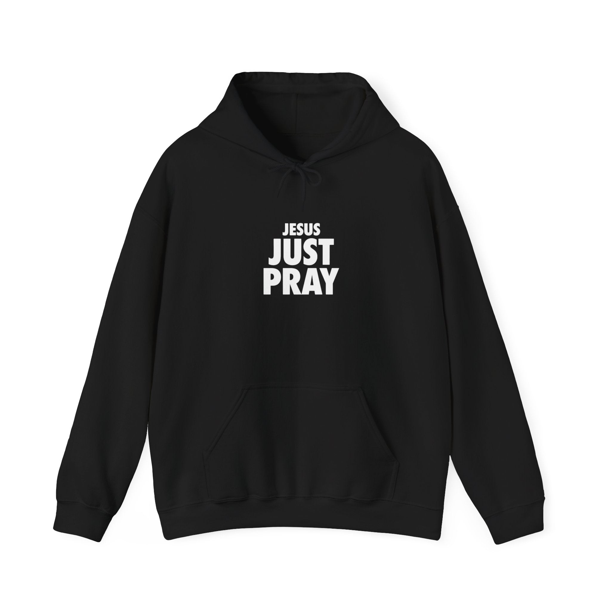 Just Pray Hoodie - Minimal Faith Graphic Hooded Sweatshirt