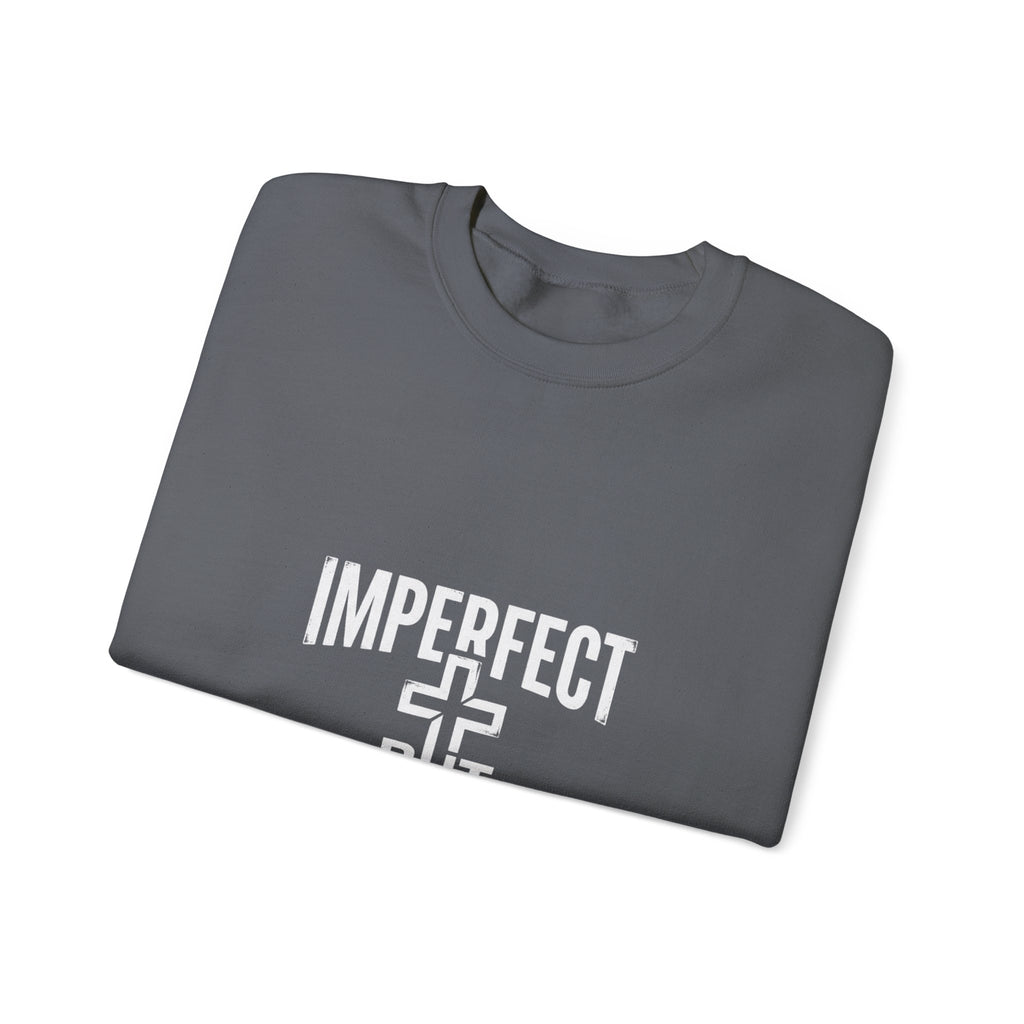 Imperfect But Forgiven sweatshirt | Christian faith cross crewneck