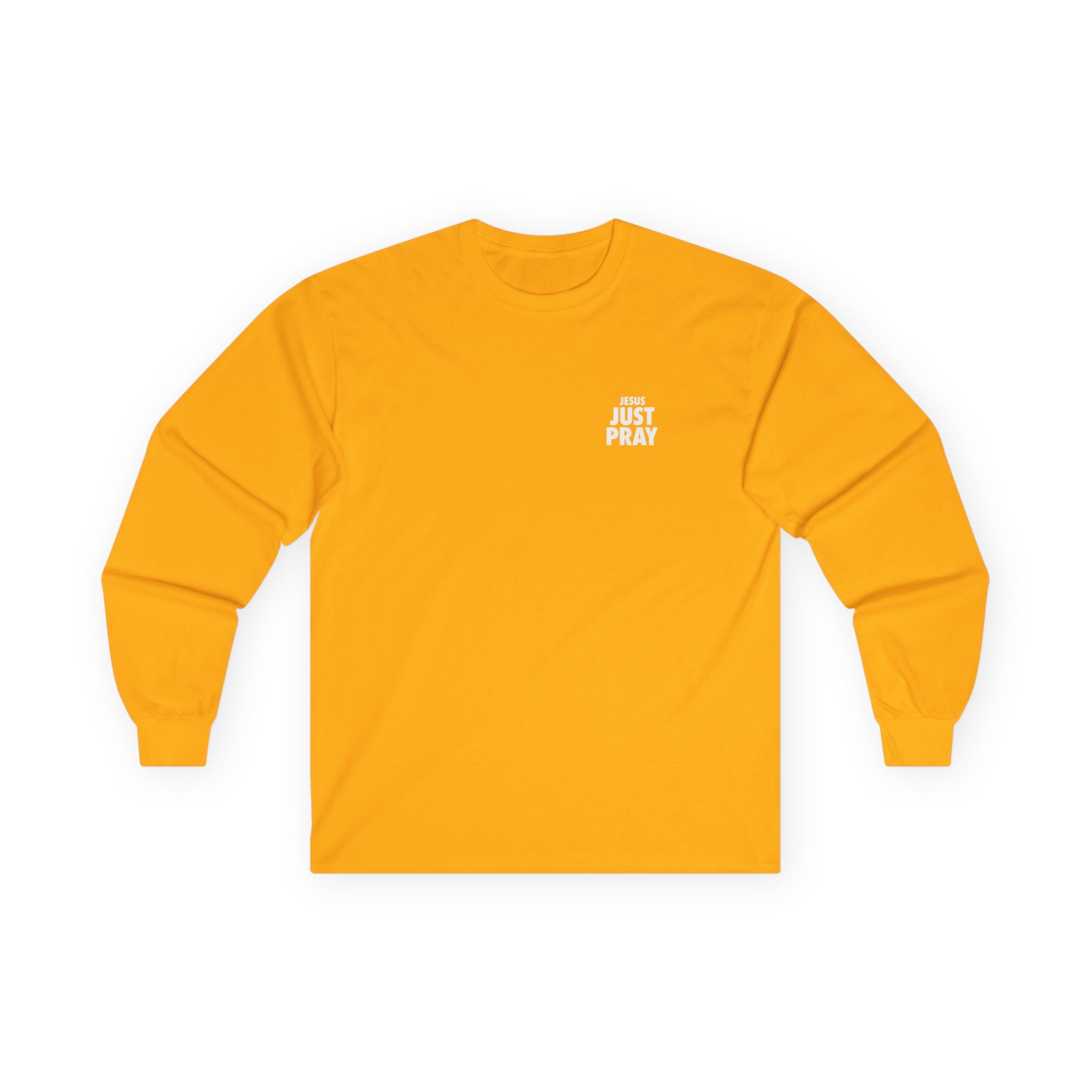 Just Pray Long Sleeve Tee — Minimal Faith Graphic Shirt