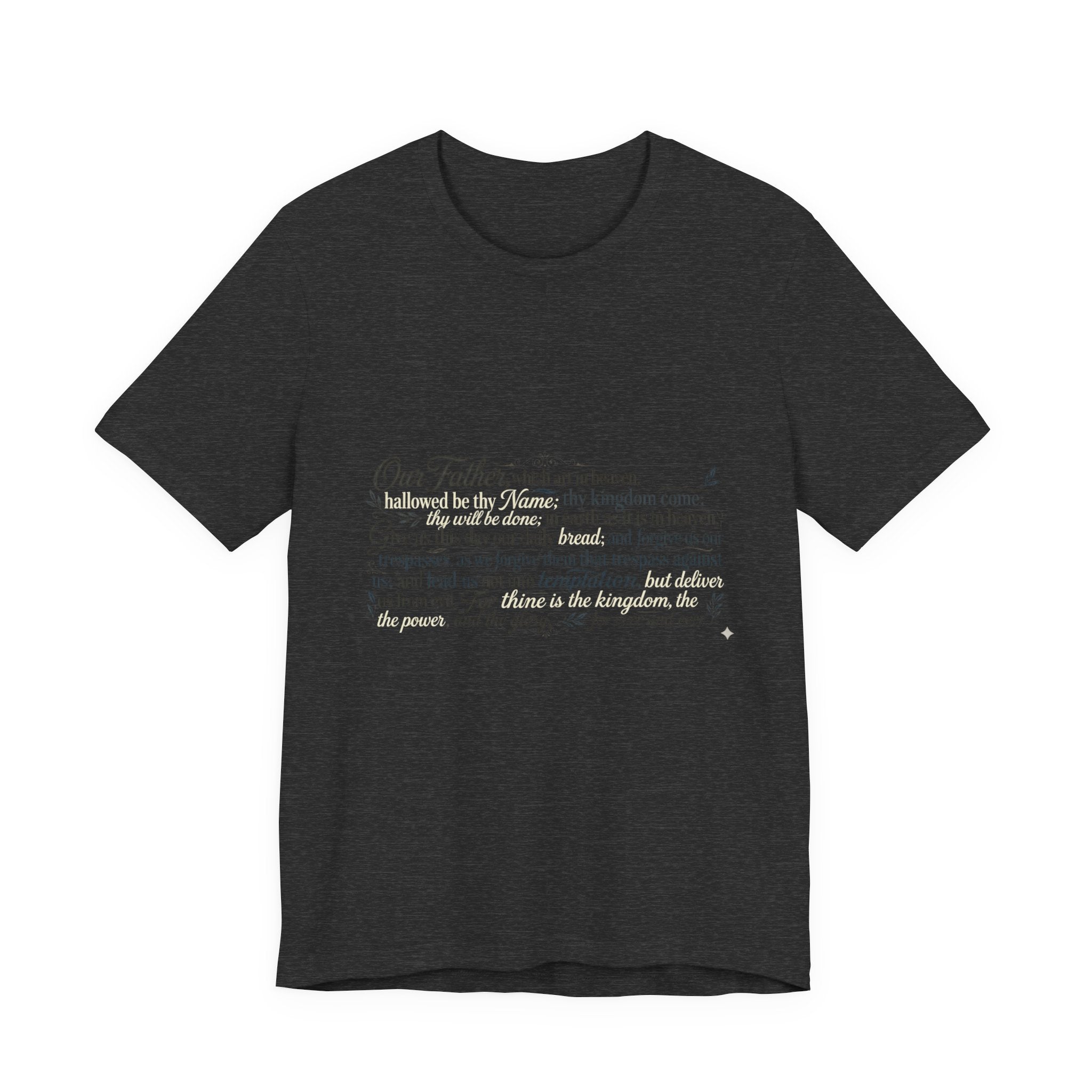 Our Father Prayer T-Shirt — Vintage Script Lord's Prayer Tee