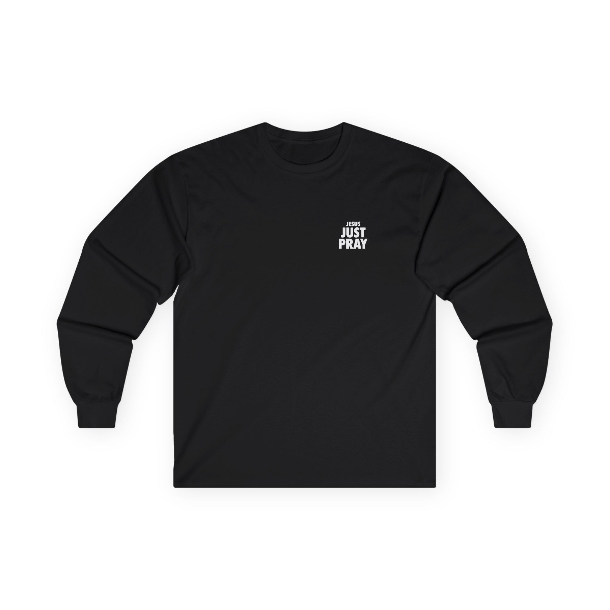 Just Pray Long Sleeve Tee — Minimal Faith Graphic Shirt
