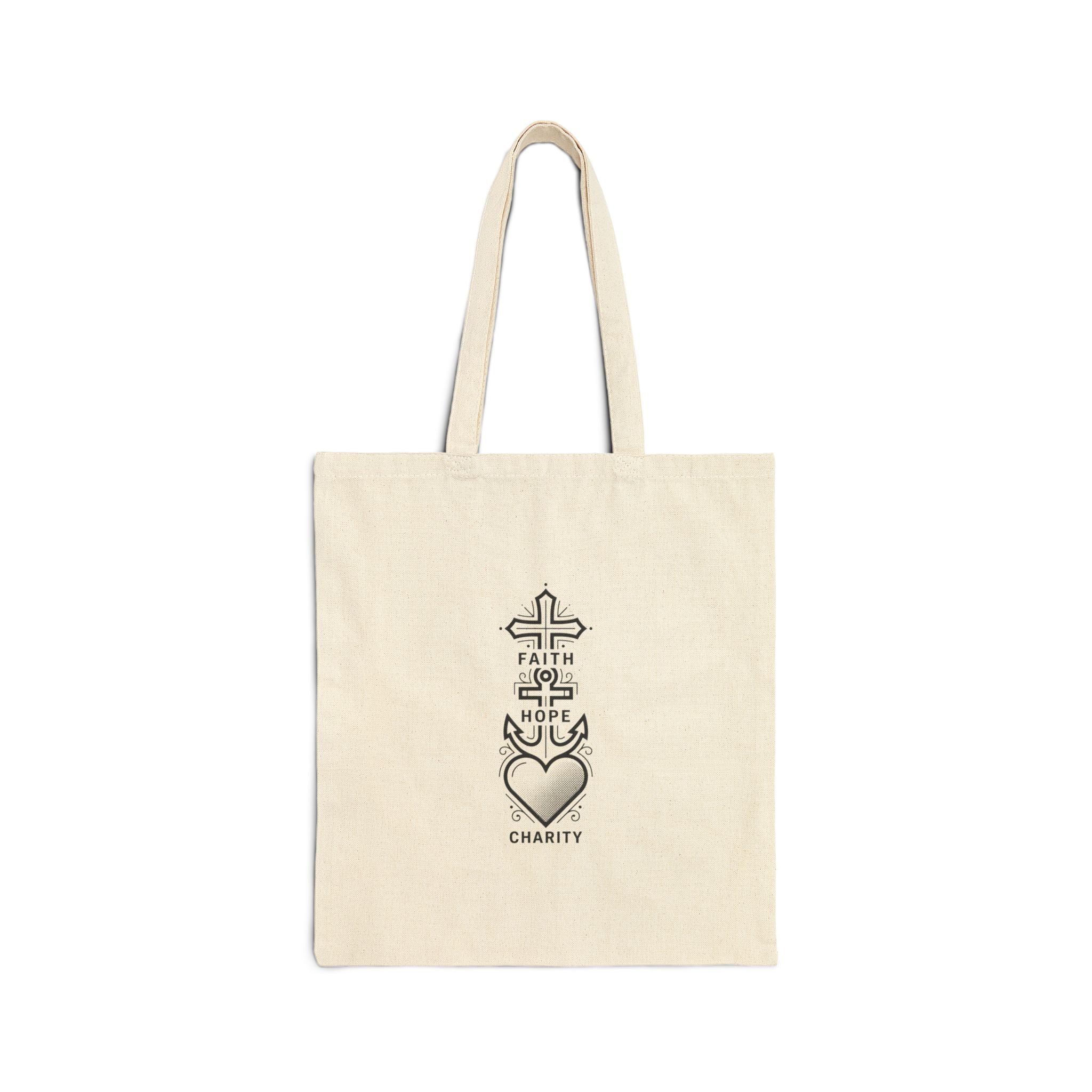 Faith Hope Charity Canvas Tote Bag – Eco Shopper