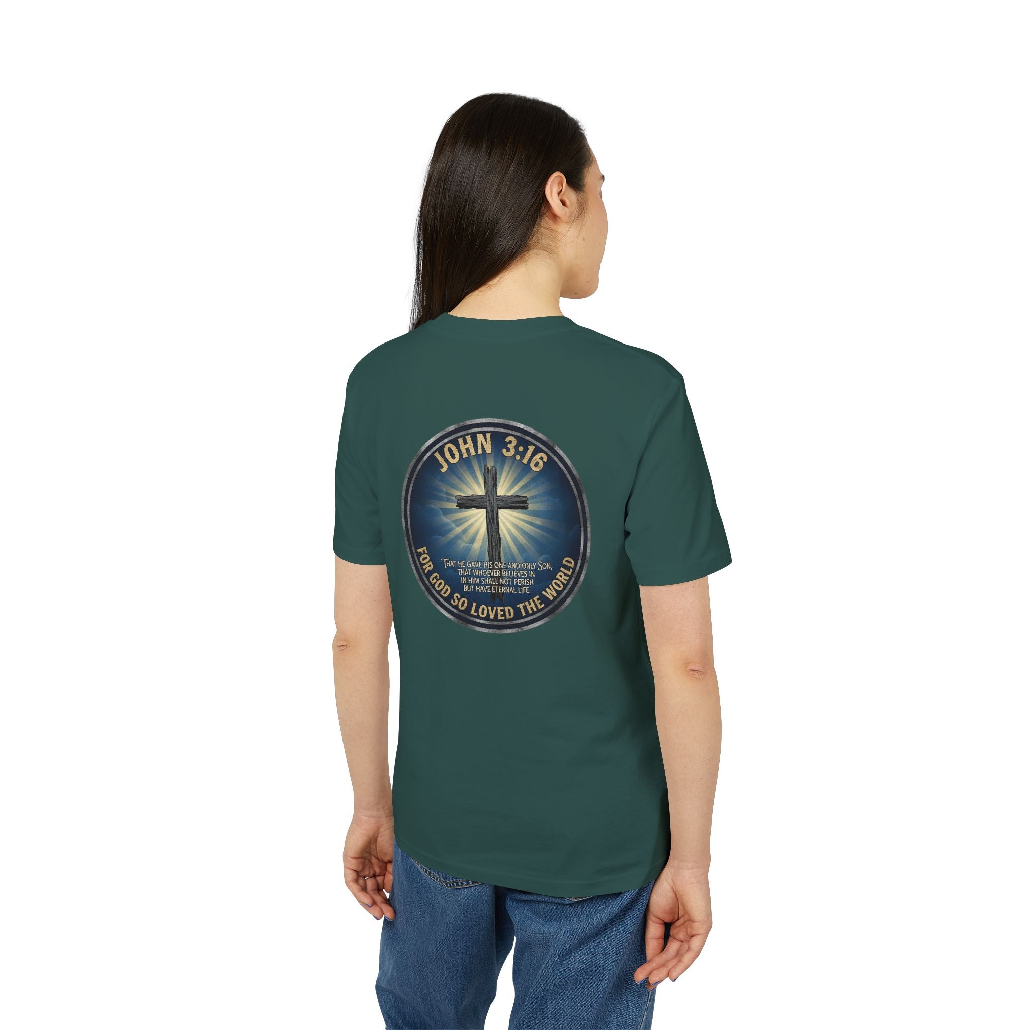 John 3:16 Cross T-shirt | Christian Faith Scripture Tee
