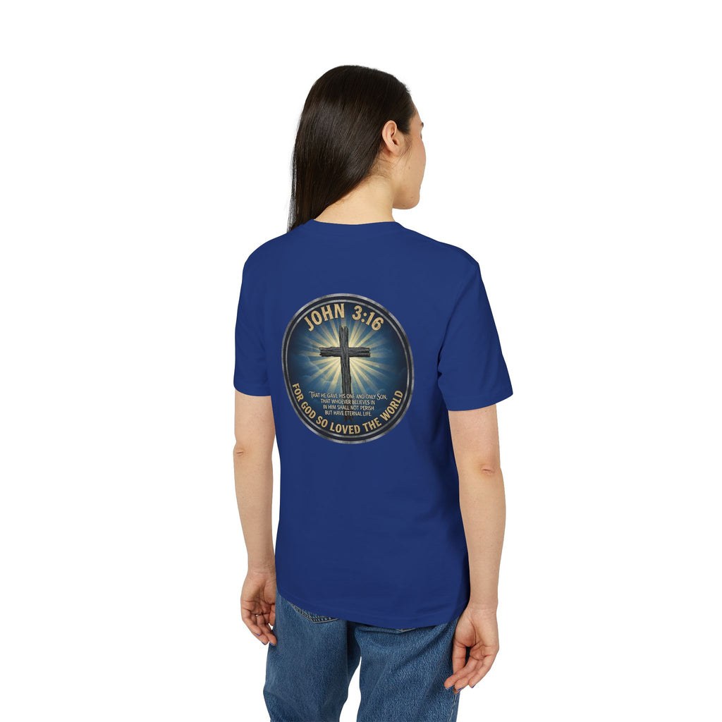 John 3:16 Cross T-shirt | Christian Faith Scripture Tee