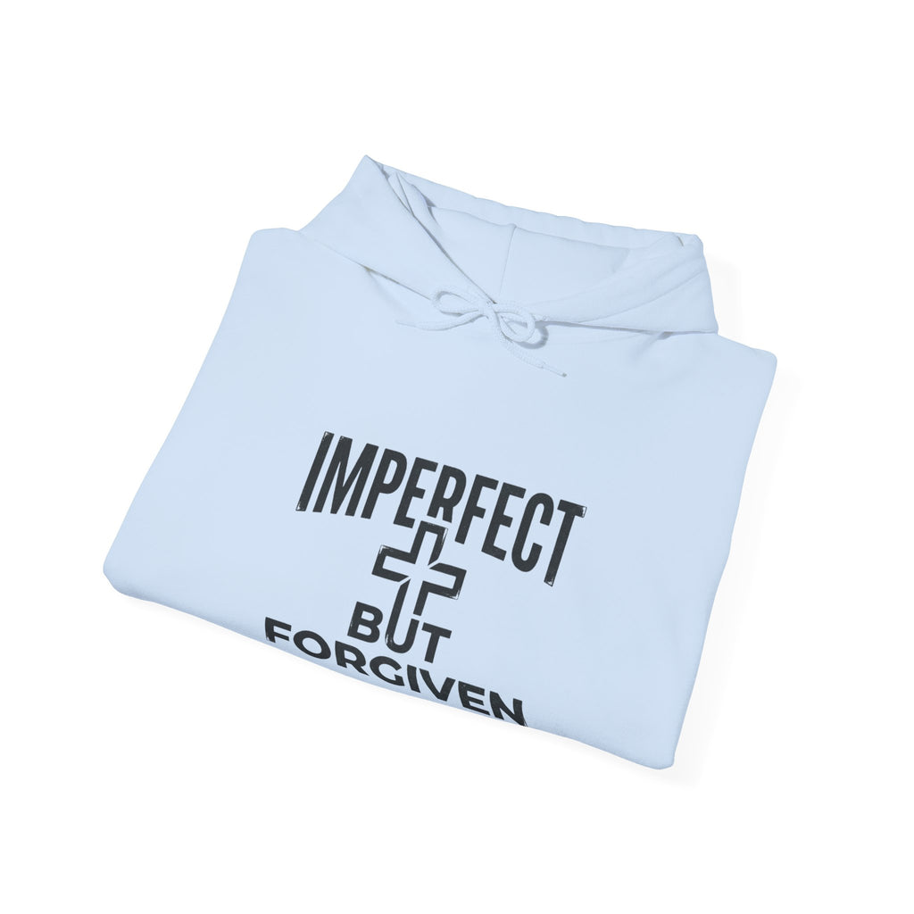 Imperfect But Forgiven Hoodie | Christian Cross Faith Sweatshirt