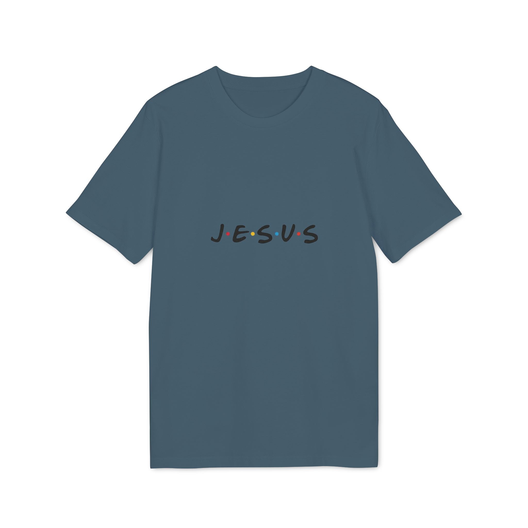 Jesus Graphic T-Shirt — Minimal Faith Tee with Colorful Dots