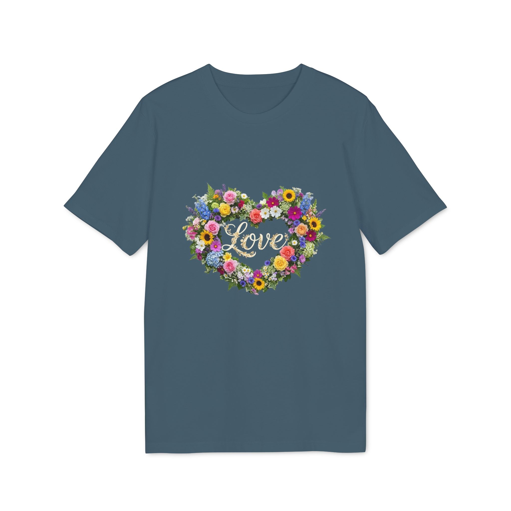 Floral Heart Love T-shirt | Flower Bouquet Heart Tee