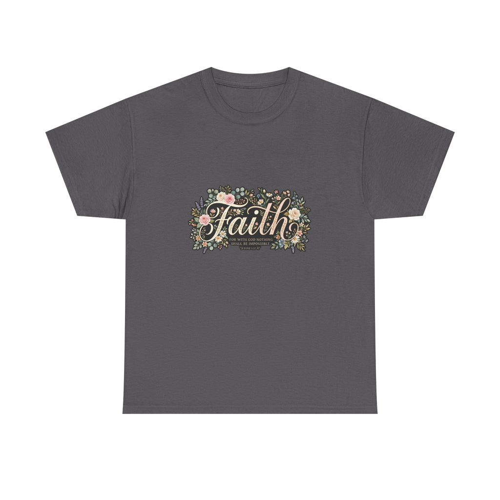 Faith Floral T-Shirt — Inspirational Christian Tee