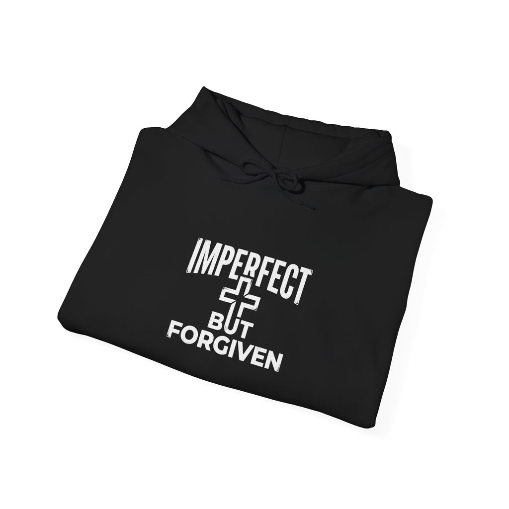 Imperfect But Forgiven Hoodie — Christian Faith Cross Pullover USA