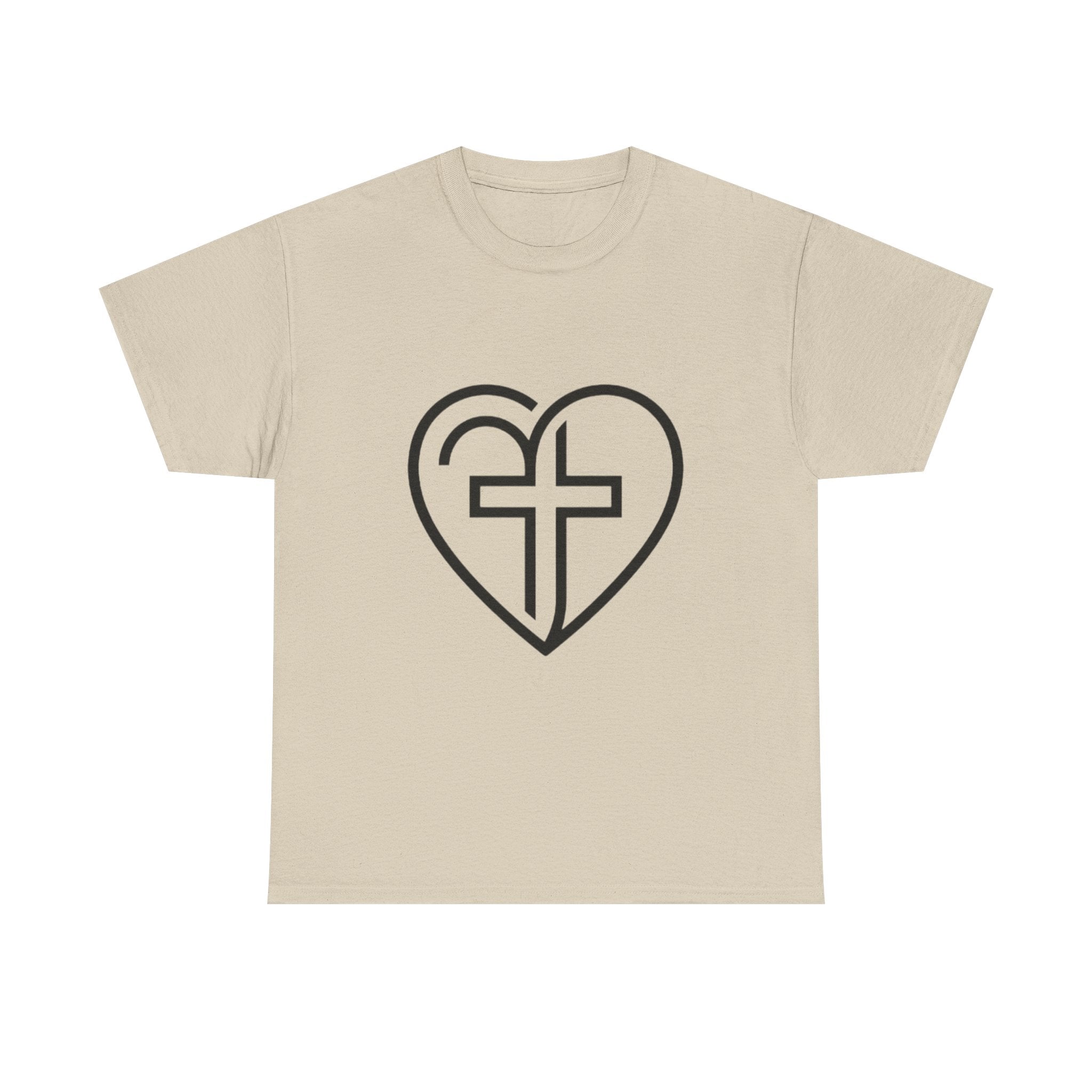 Christian Heart Tee — Cross Inside Heart Faith T‑Shirt