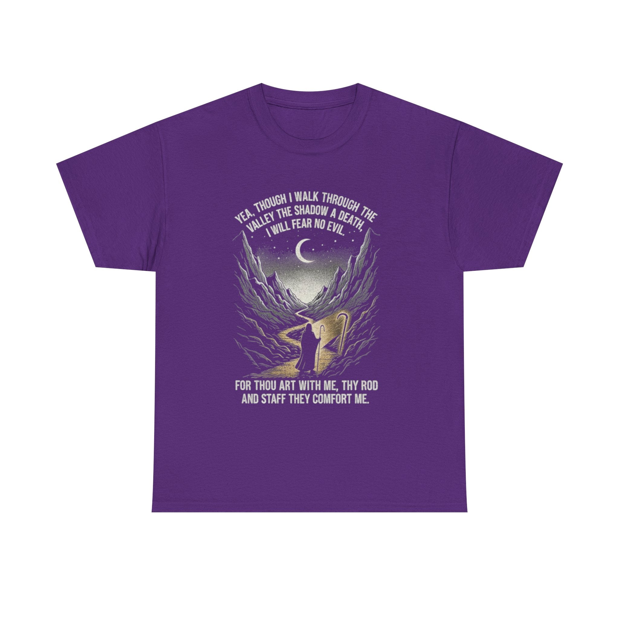 Christian Psalm 23 T-Shirt - 'Yea Though I Walk' Tee