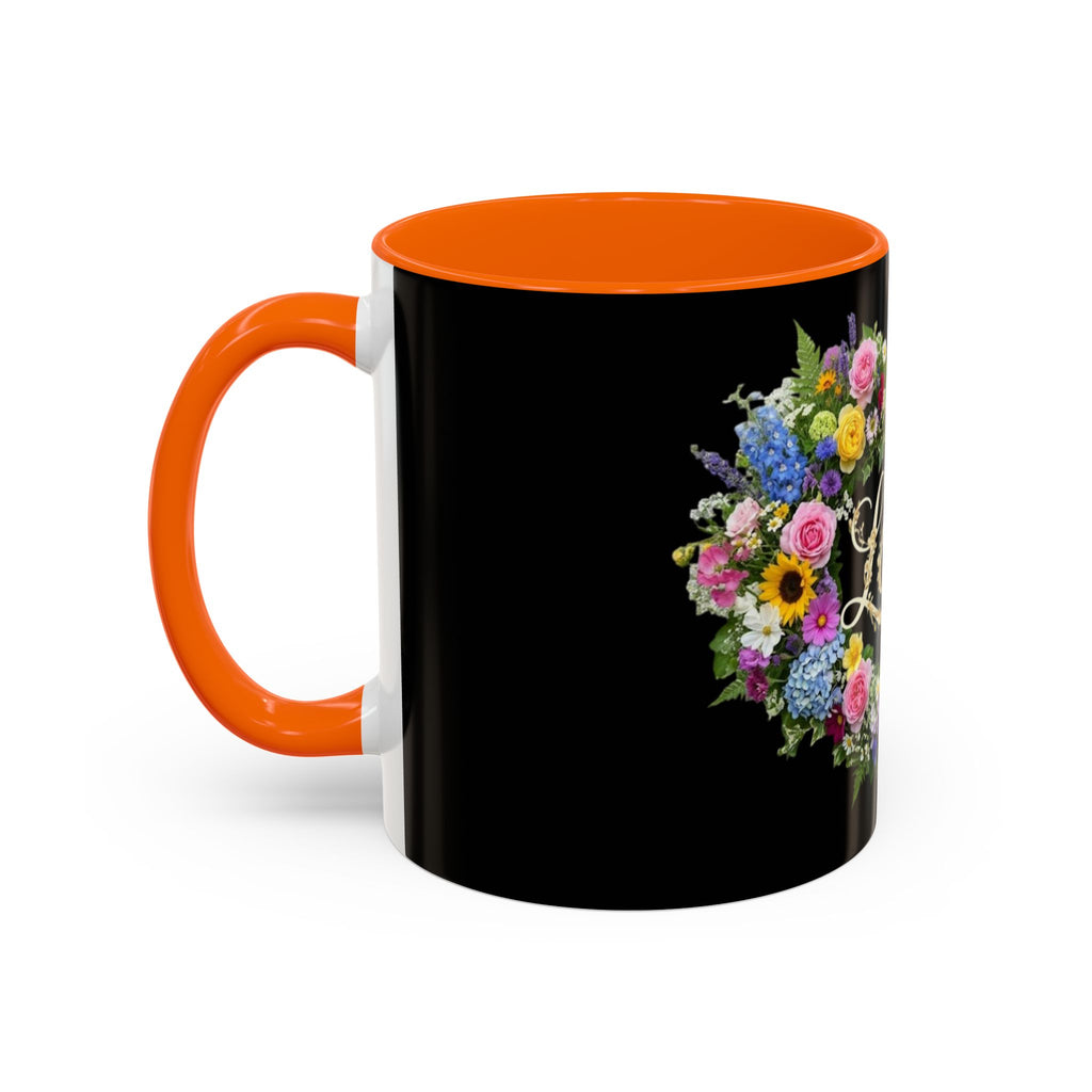 Floral Heart Love Accent Mug | Coffee Cup