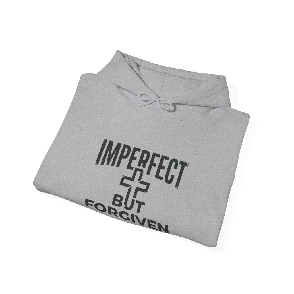 Imperfect But Forgiven Hoodie | Christian Cross Faith Sweatshirt