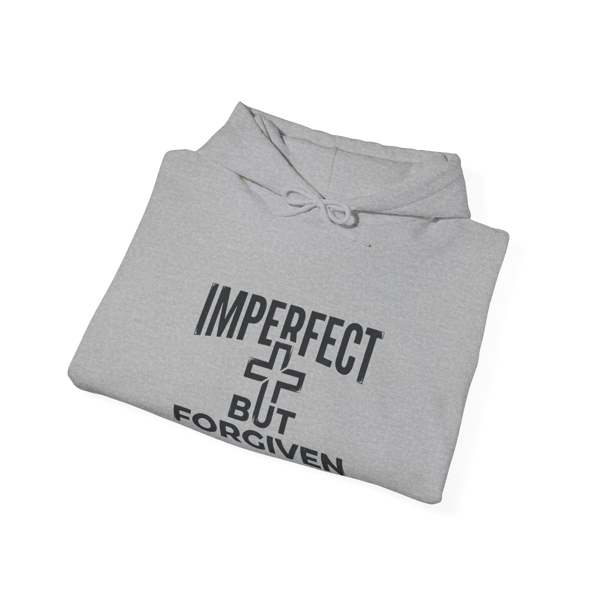 Imperfect But Forgiven Hoodie | Christian Cross Faith Sweatshirt