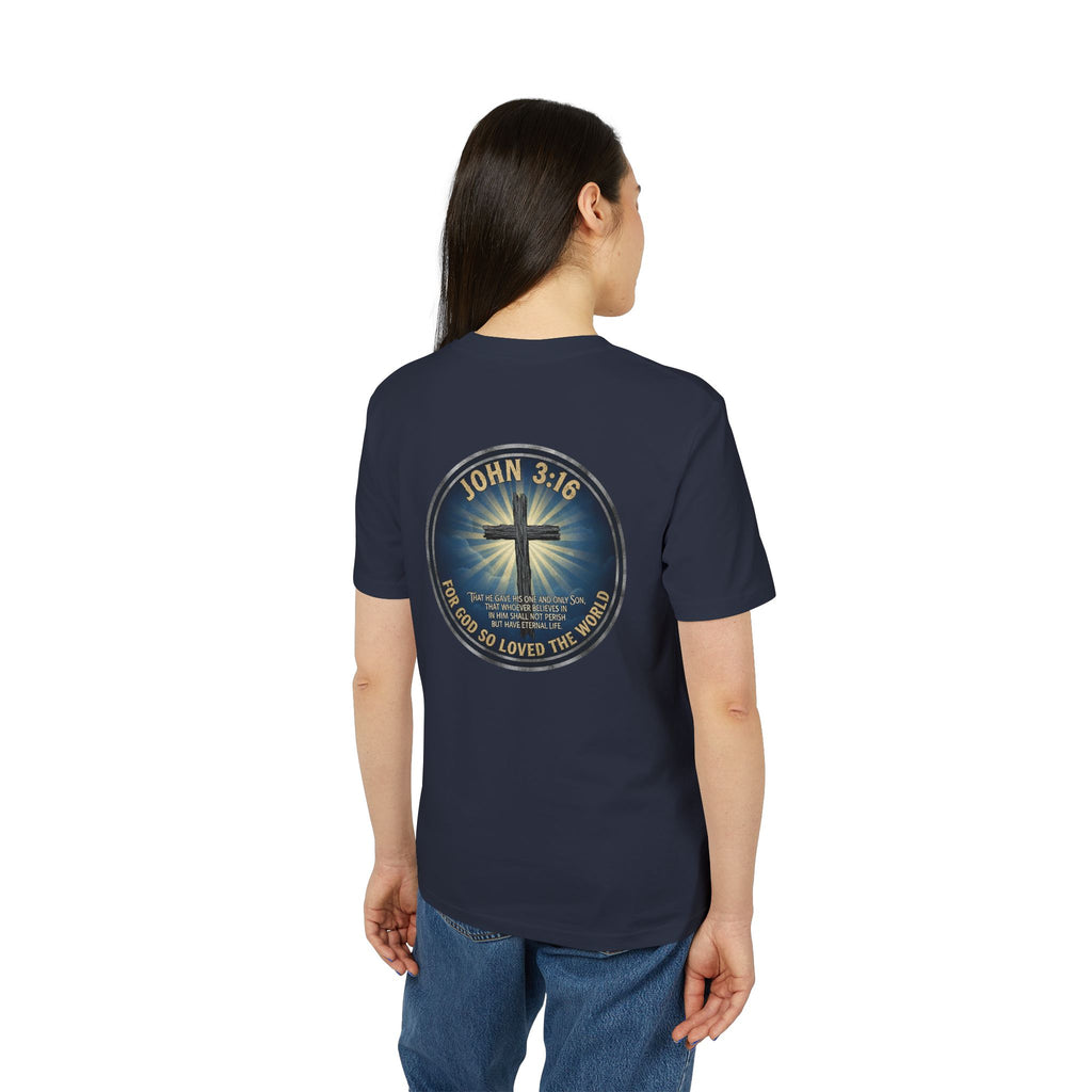 John 3:16 Cross T-shirt | Christian Faith Scripture Tee