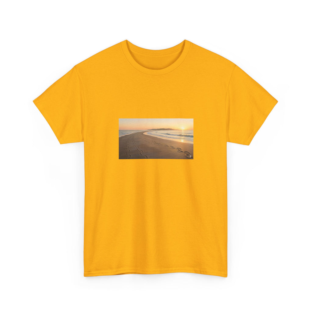 Footprints in the sand poem t-shirt