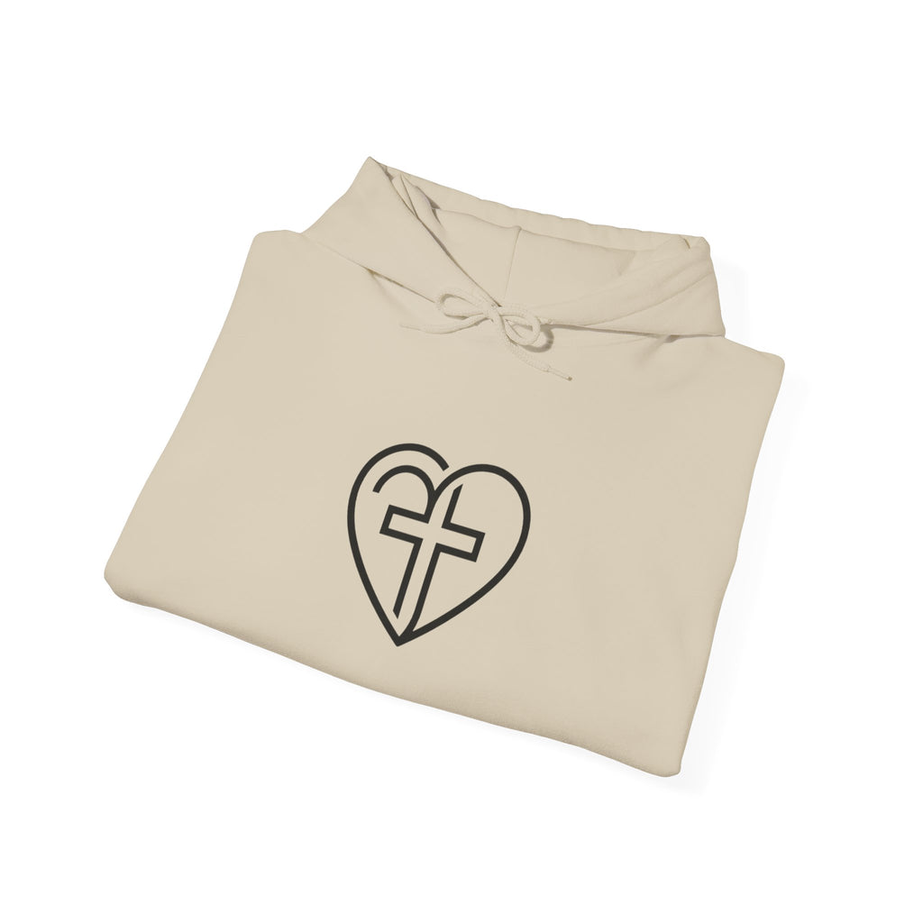 Christian Heart Cross Hoodie