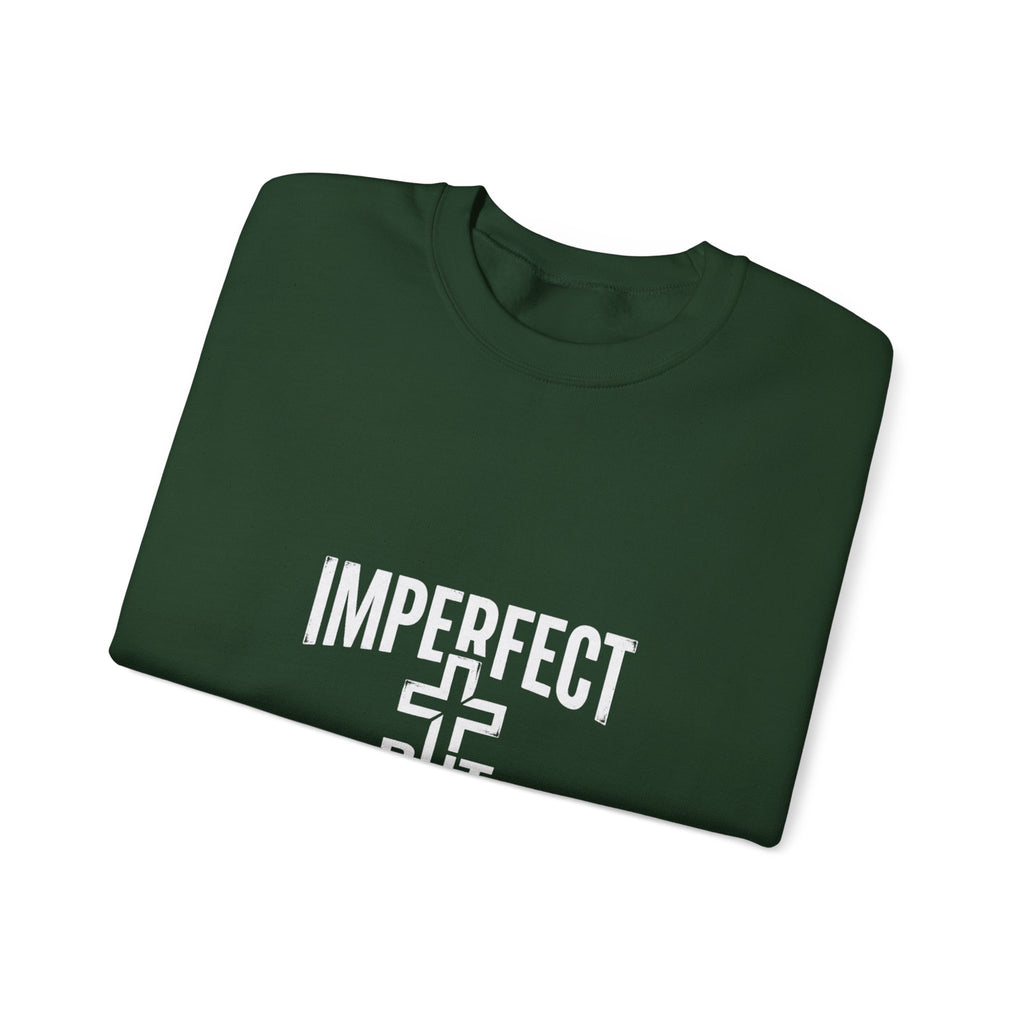 Imperfect But Forgiven sweatshirt | Christian faith cross crewneck
