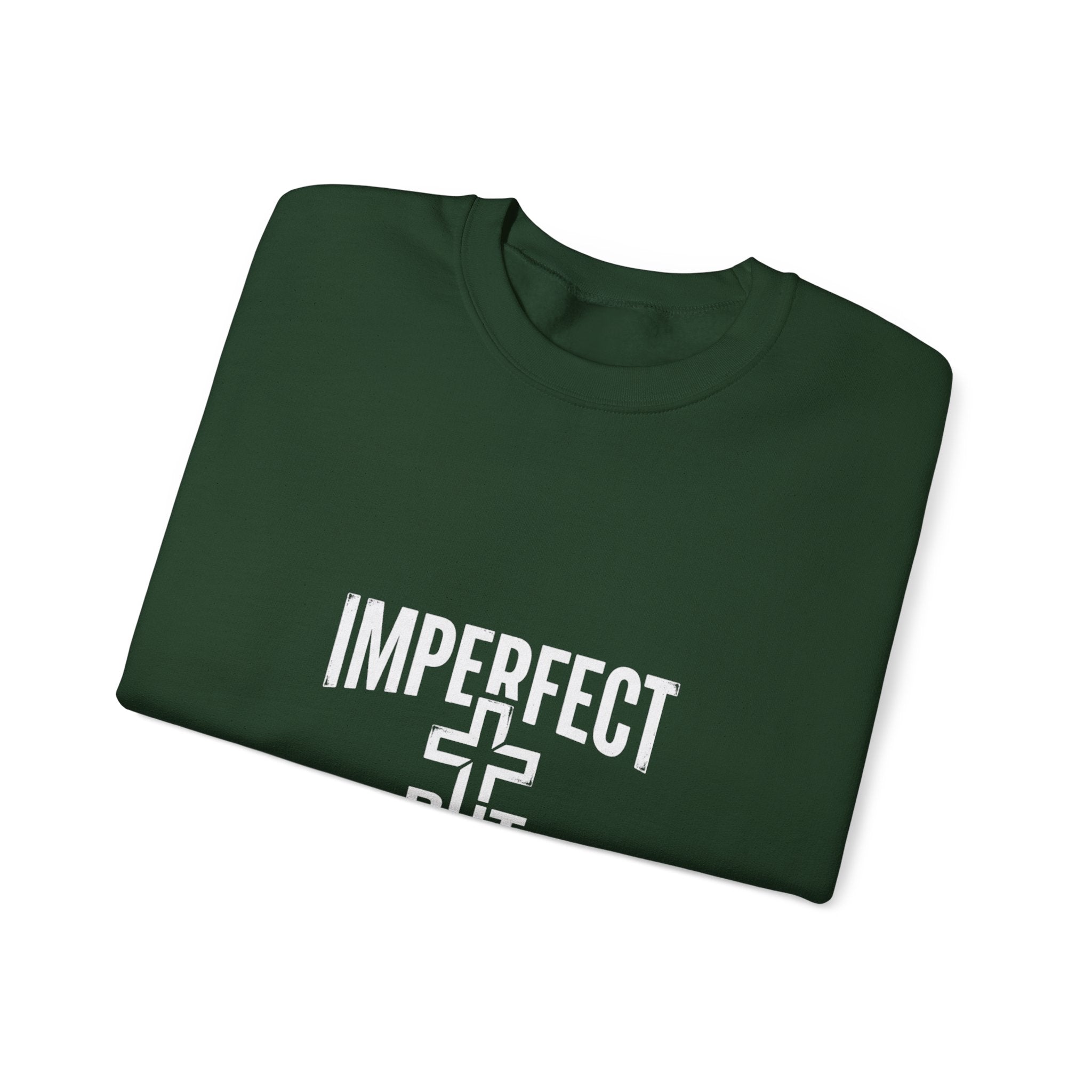 Imperfect But Forgiven sweatshirt | Christian faith cross crewneck
