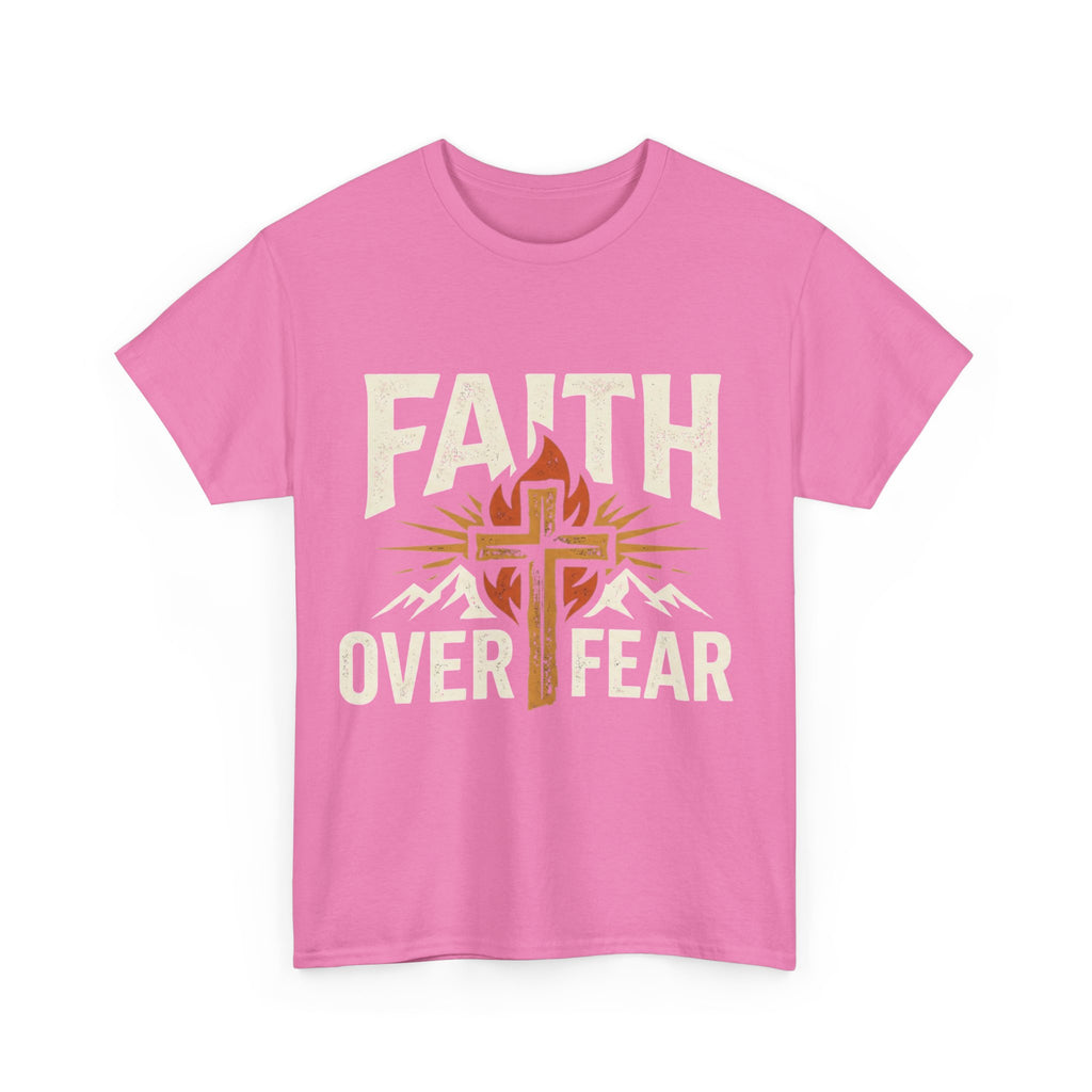 Faith Over Fear T-Shirt — Christian Cross Mountain Inspirational Tee