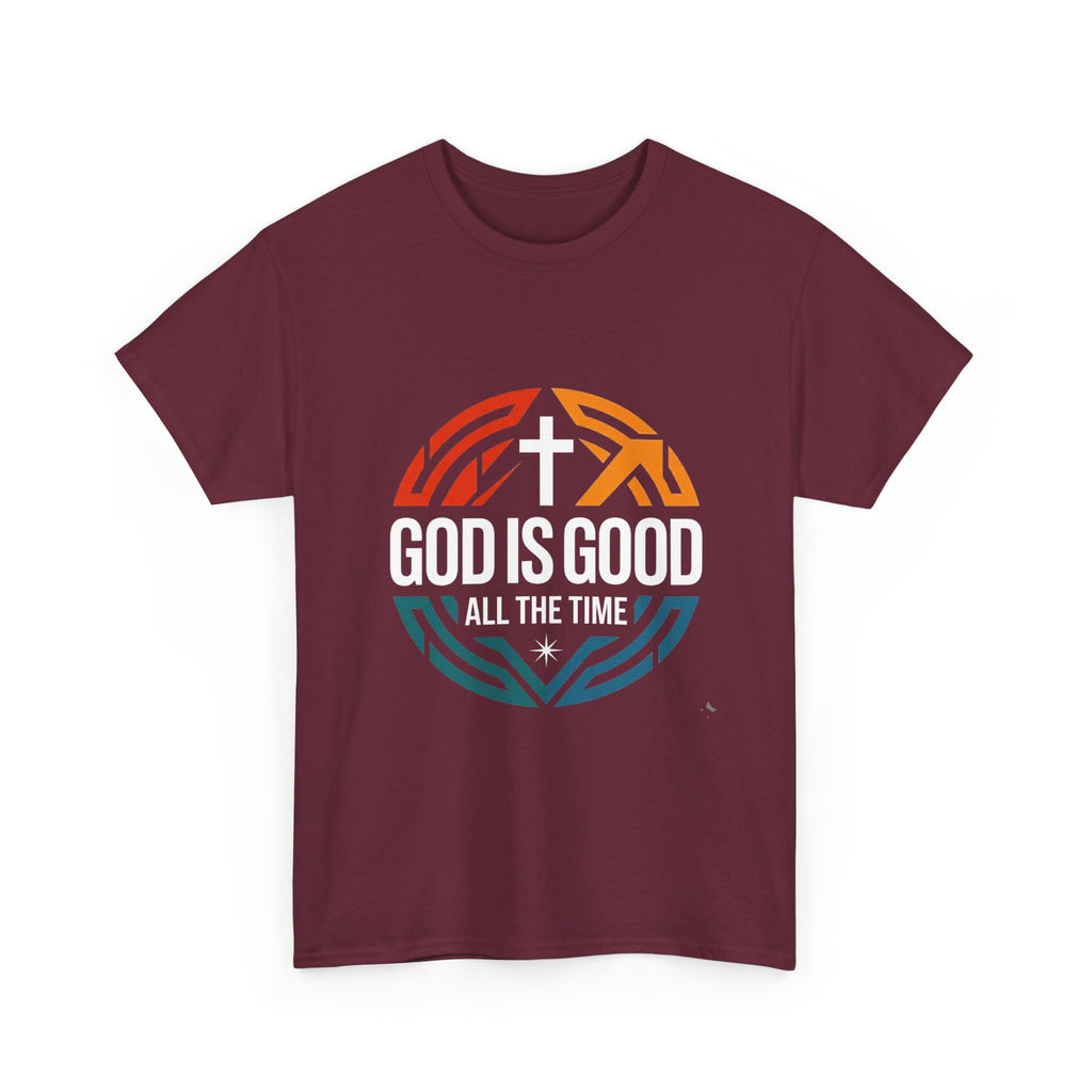 God Is Good All The Time T-Shirt — Christian Faith Cross Tee USA