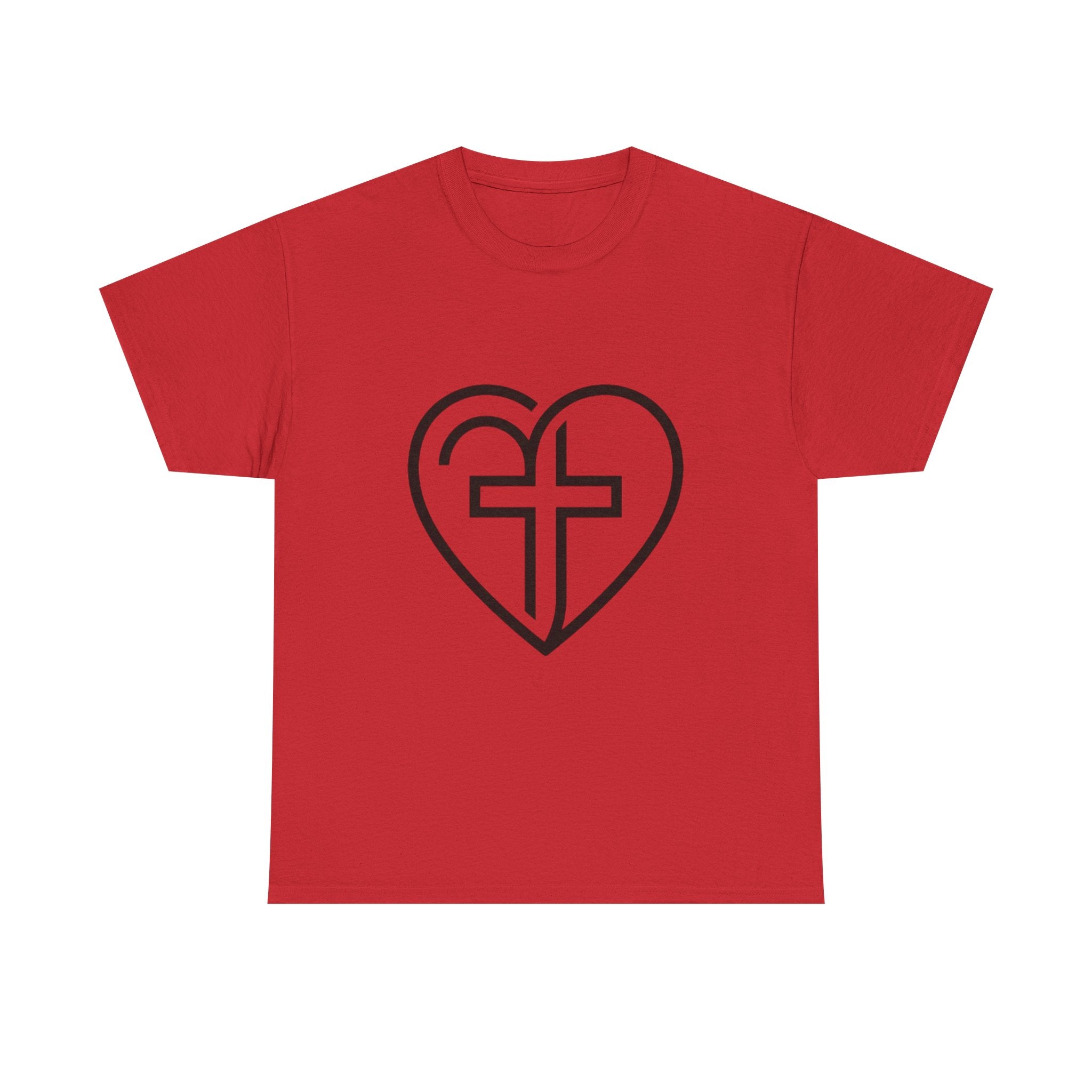 Christian Heart Tee — Cross Inside Heart Faith T‑Shirt