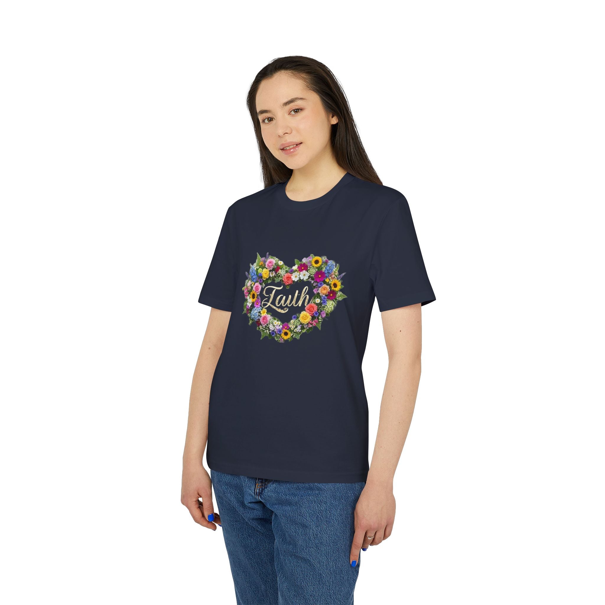 Faith floral heart T-Shirt | Faith shirt