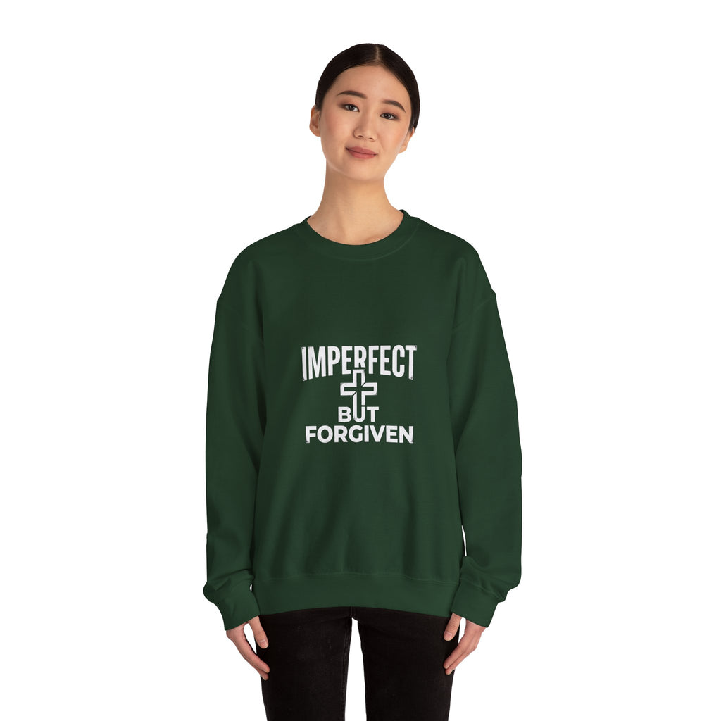 Imperfect But Forgiven sweatshirt | Christian faith cross crewneck