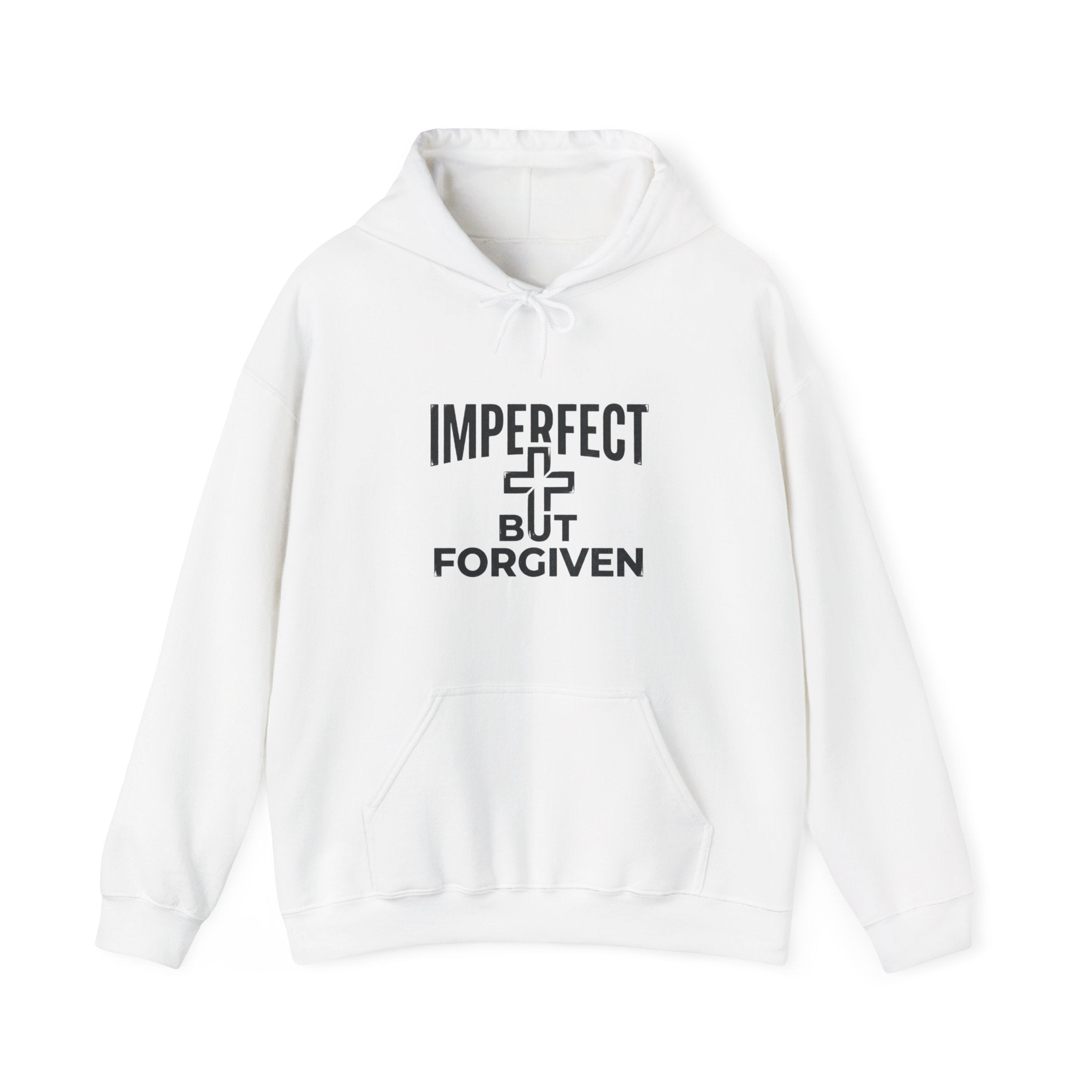 Imperfect But Forgiven Hoodie | Christian Cross Faith Sweatshirt
