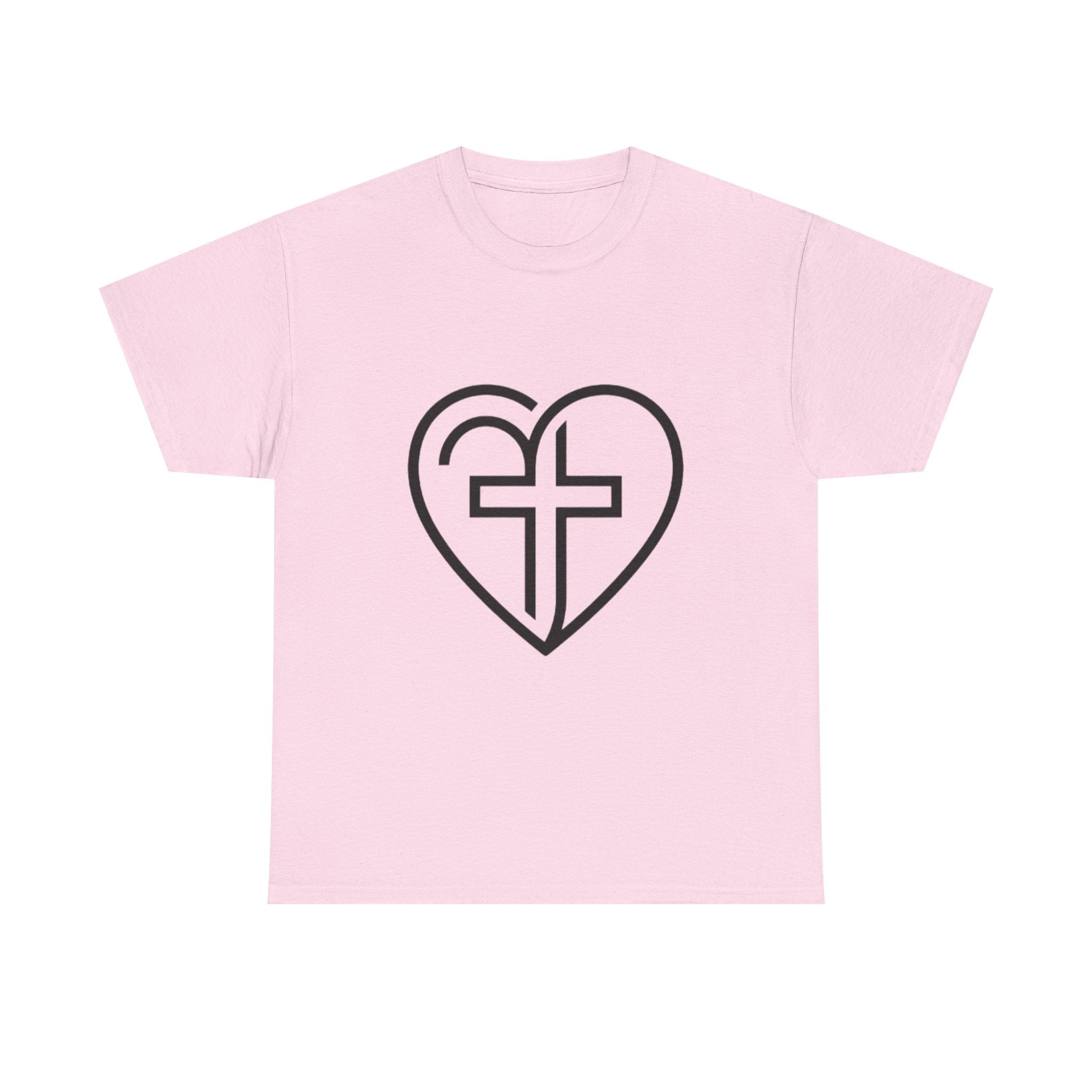 Christian Heart Tee — Cross Inside Heart Faith T‑Shirt