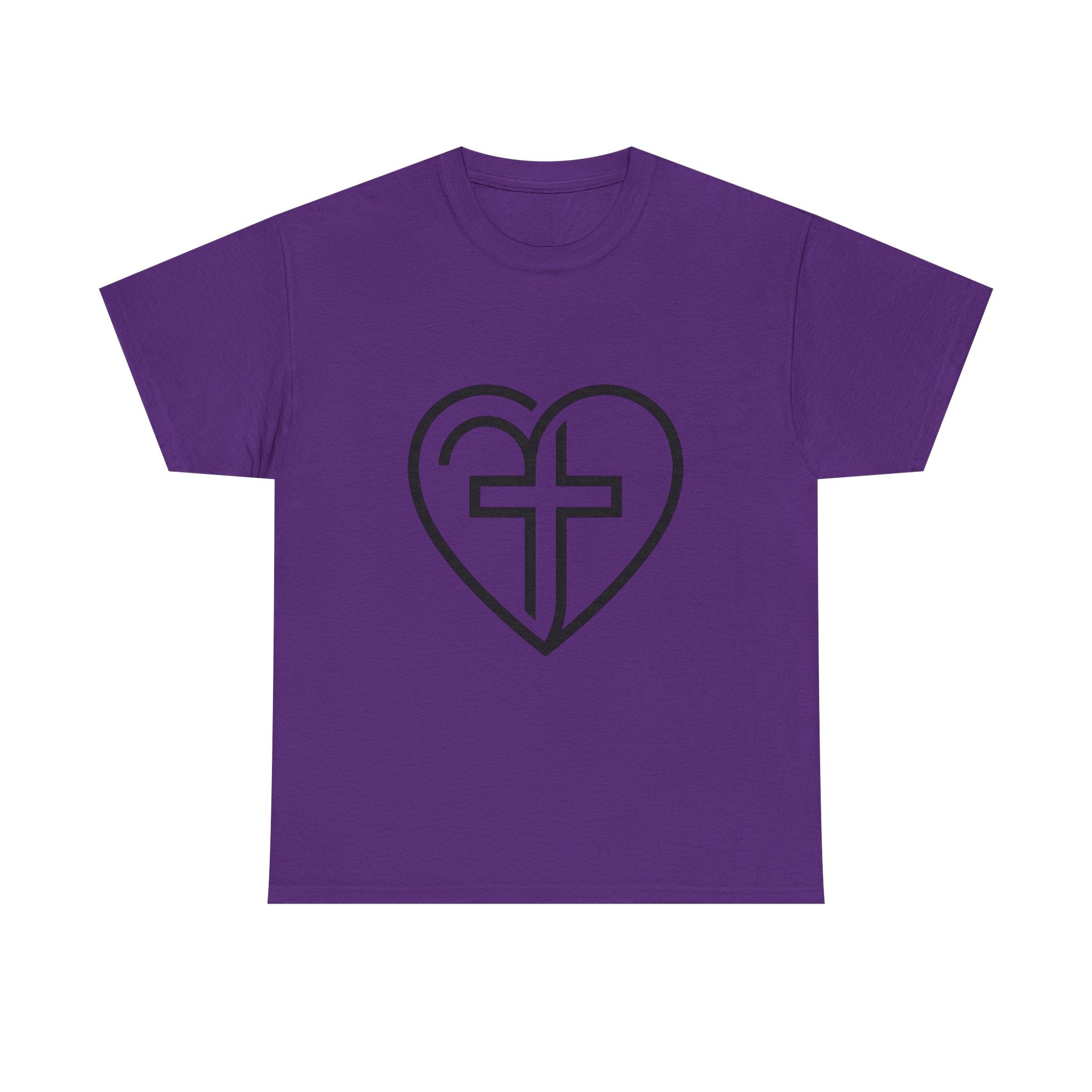 Christian Heart Tee — Cross Inside Heart Faith T‑Shirt