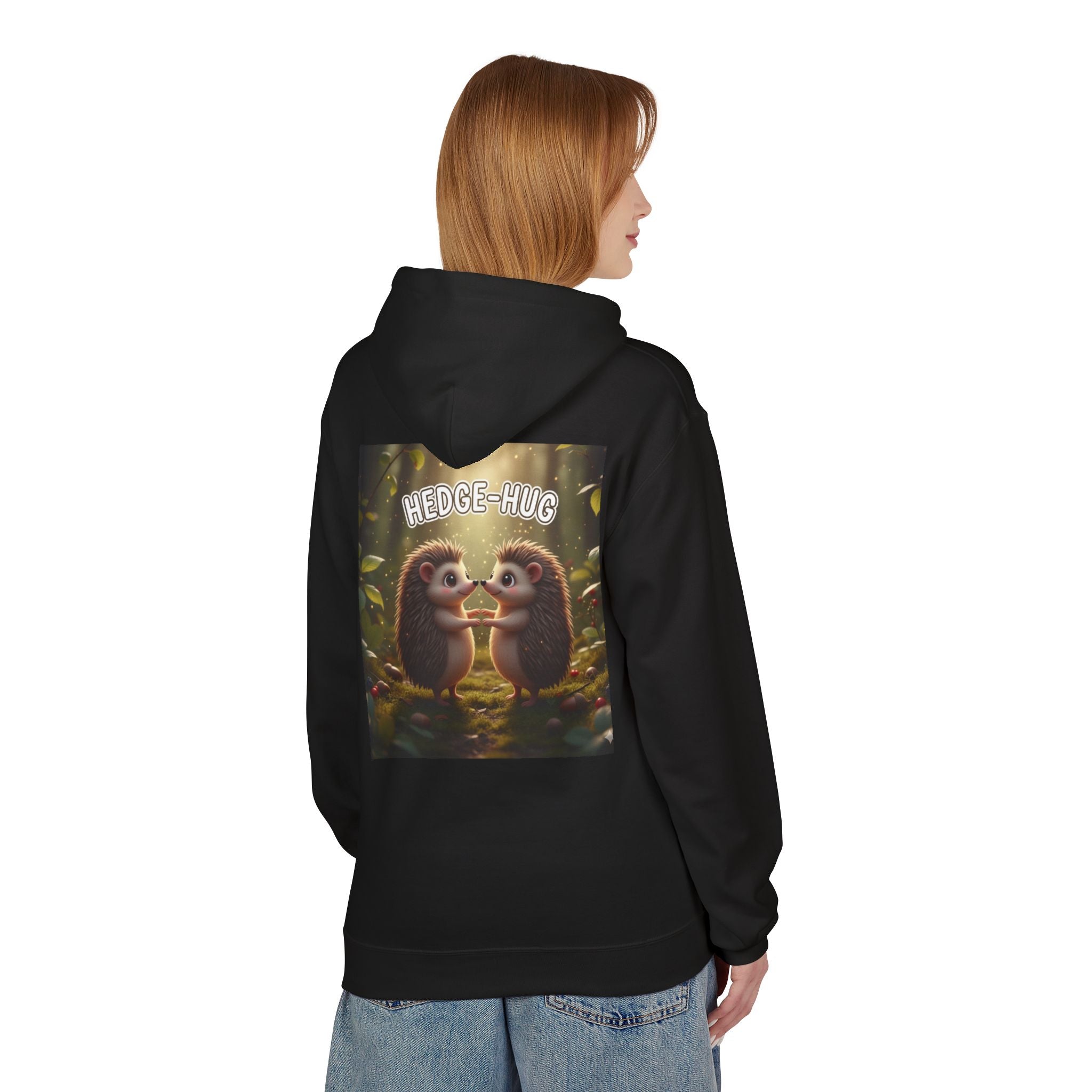 Hedge Hug Hedgehogs Hoodie | Cute Animal Woodland Illustration