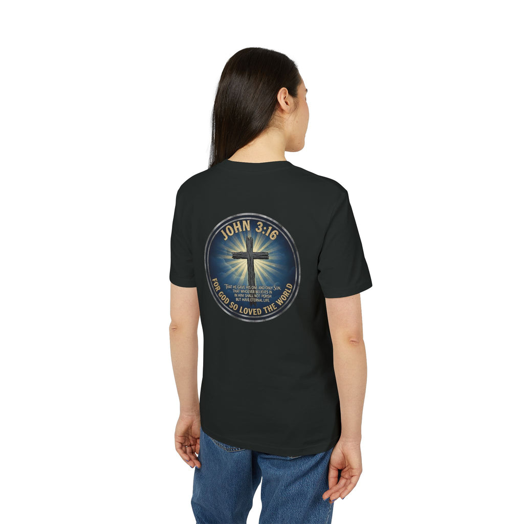 John 3:16 Cross T-shirt | Christian Faith Scripture Tee