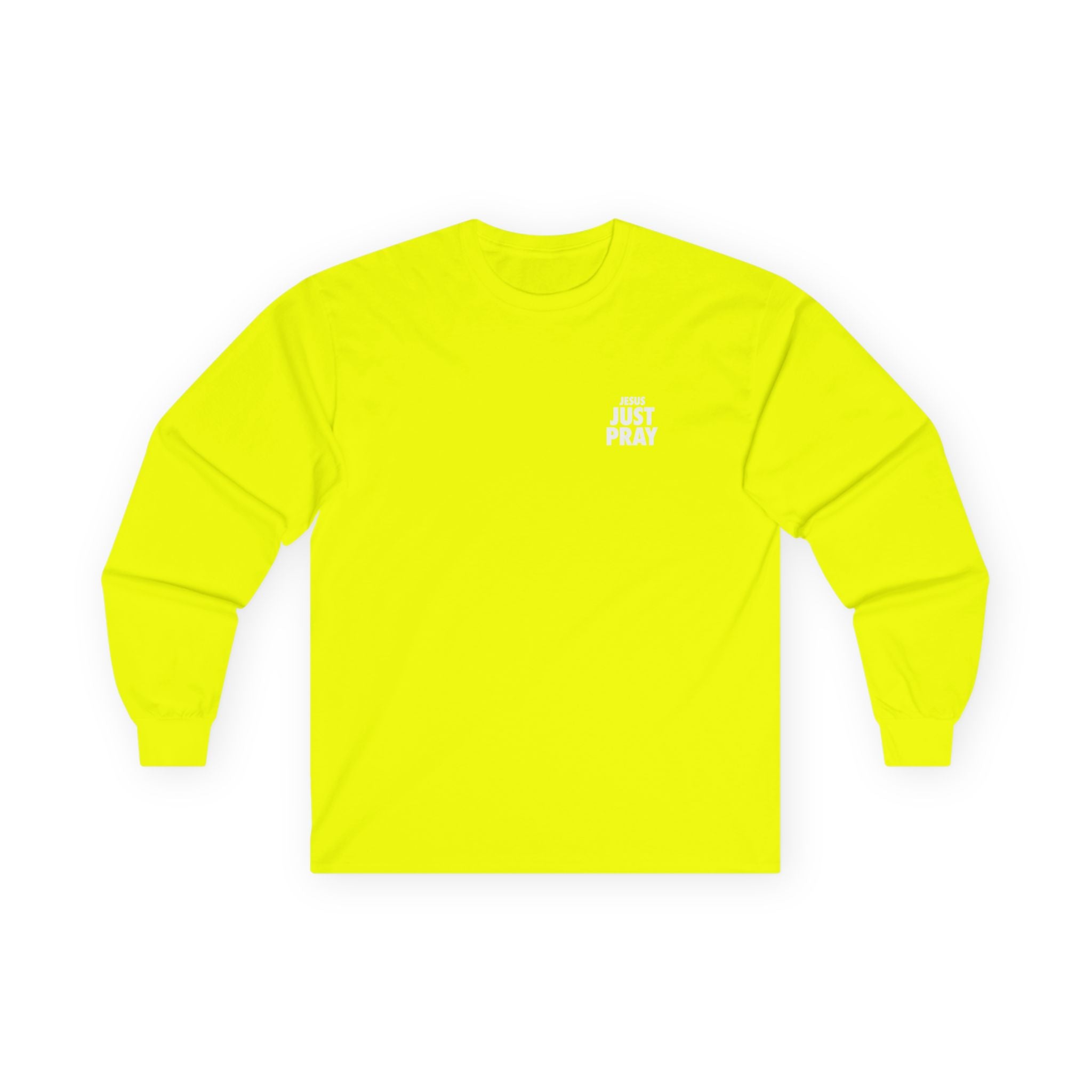 Just Pray Long Sleeve Tee — Minimal Faith Graphic Shirt