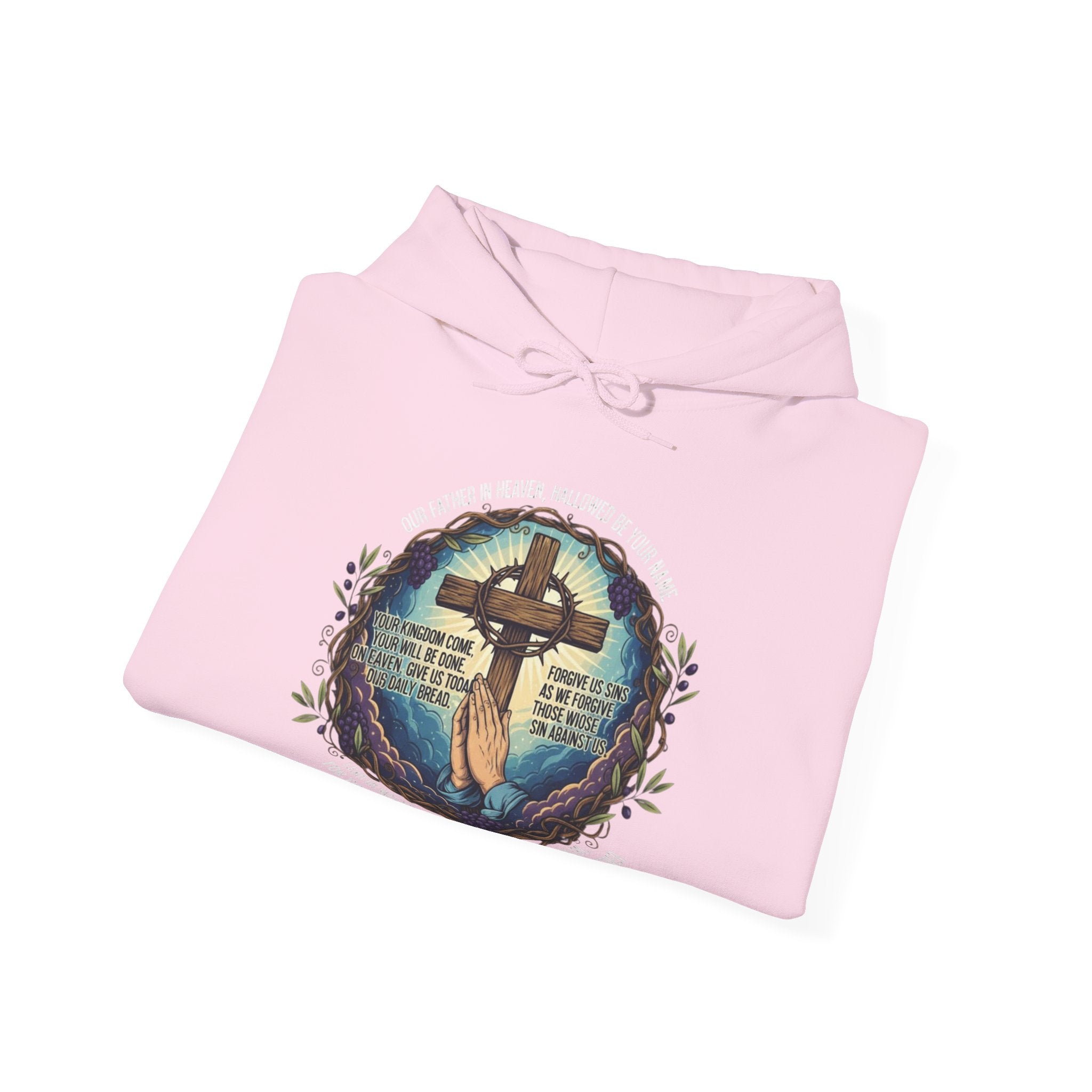 Christian Hoodie — Cross Design with Bible Verse (Faith-Inspired Pullover)