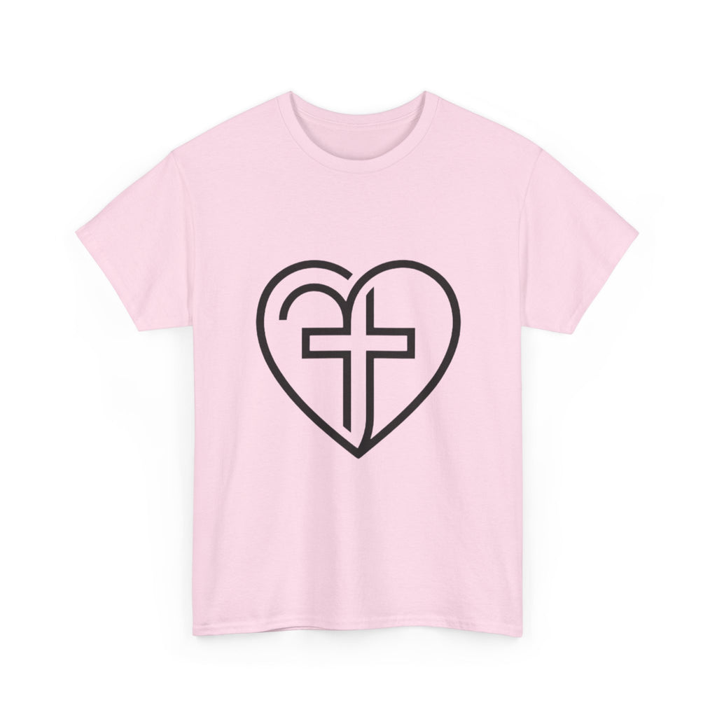 Christian Heart Tee — Cross Inside Heart Faith T‑Shirt