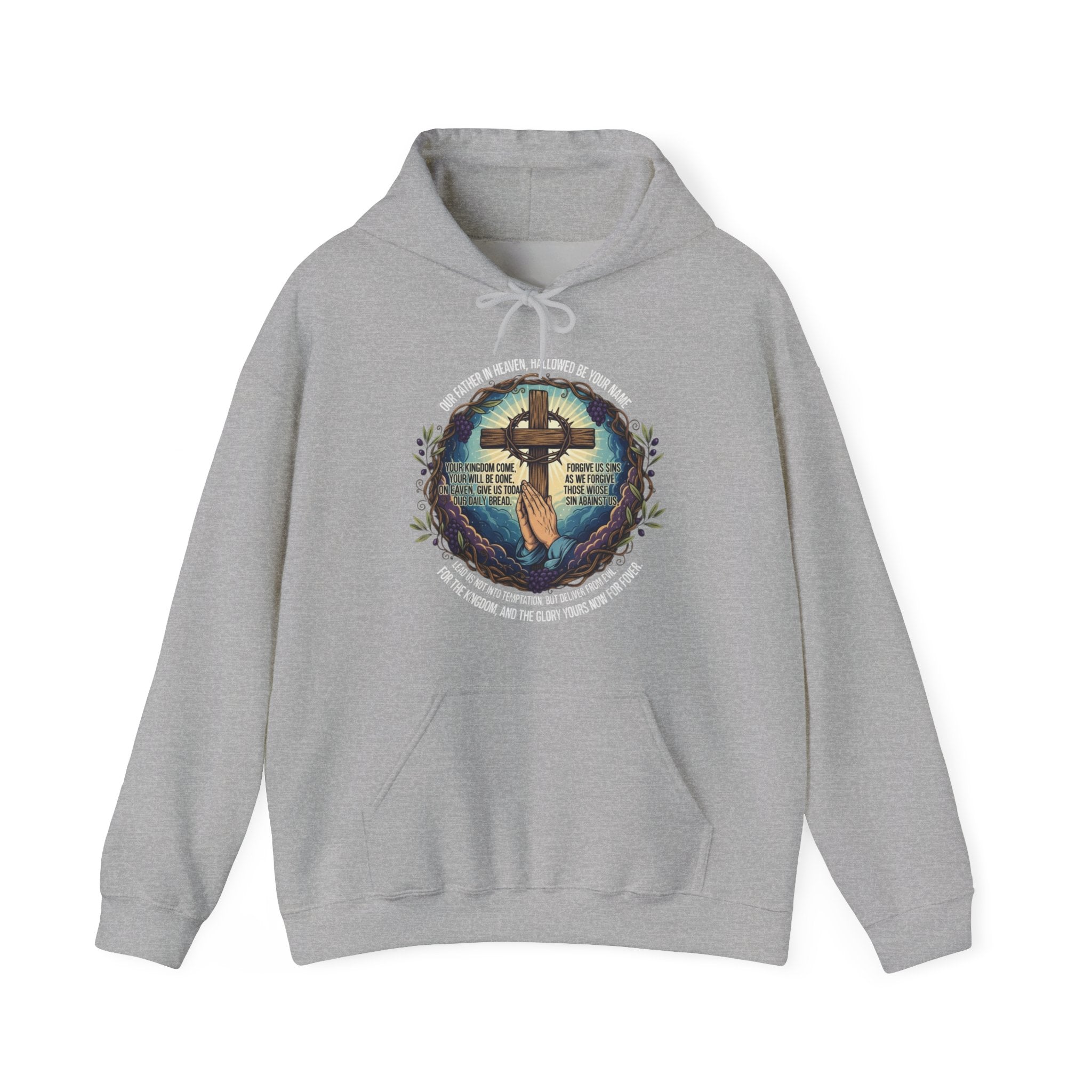 Christian Hoodie — Cross Design with Bible Verse (Faith-Inspired Pullover)