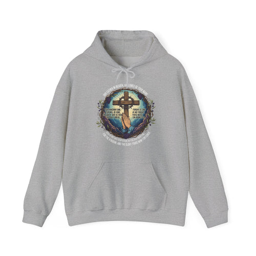 Christian Hoodie — Cross Design with Bible Verse (Faith-Inspired Pullover)