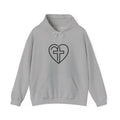 Christian Heart Cross Hoodie — Faith-Inspired Pullover for Women & Men