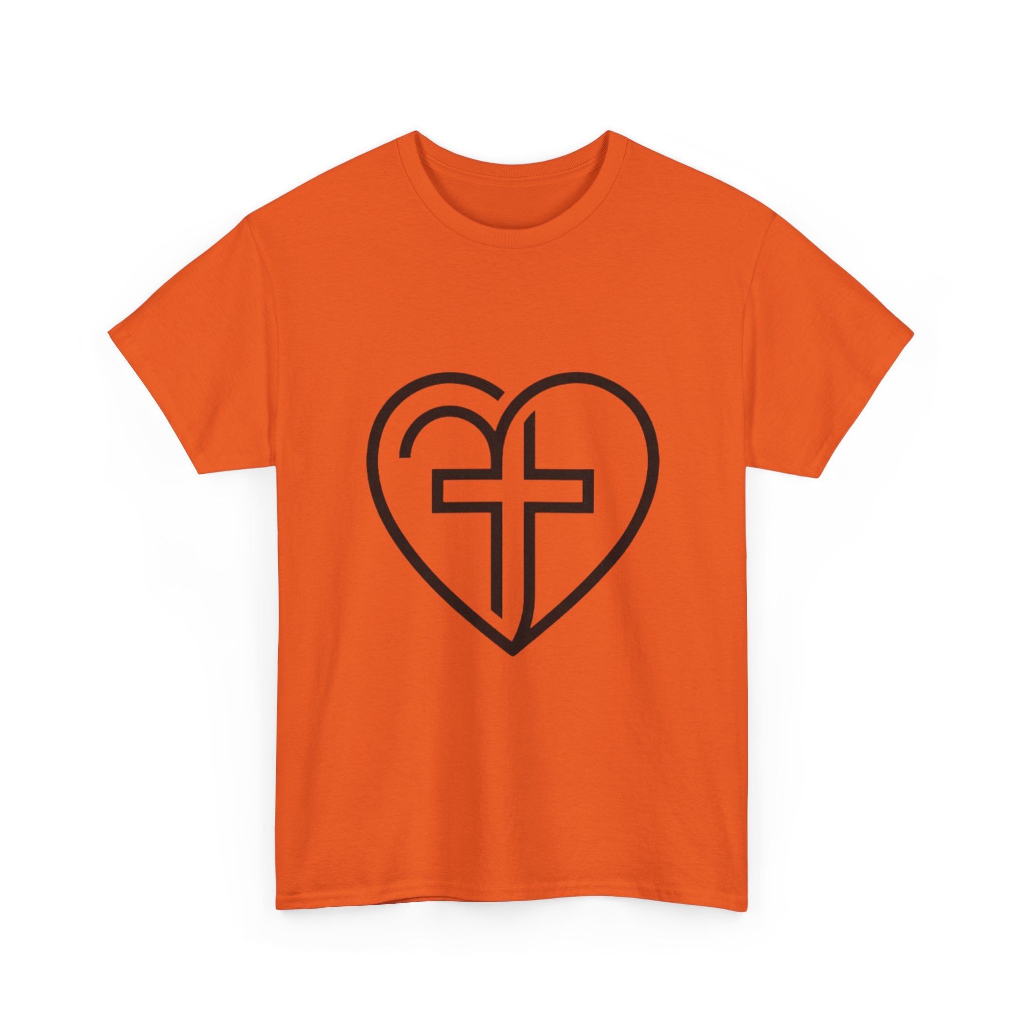 Christian Heart Tee — Cross Inside Heart Faith T‑Shirt
