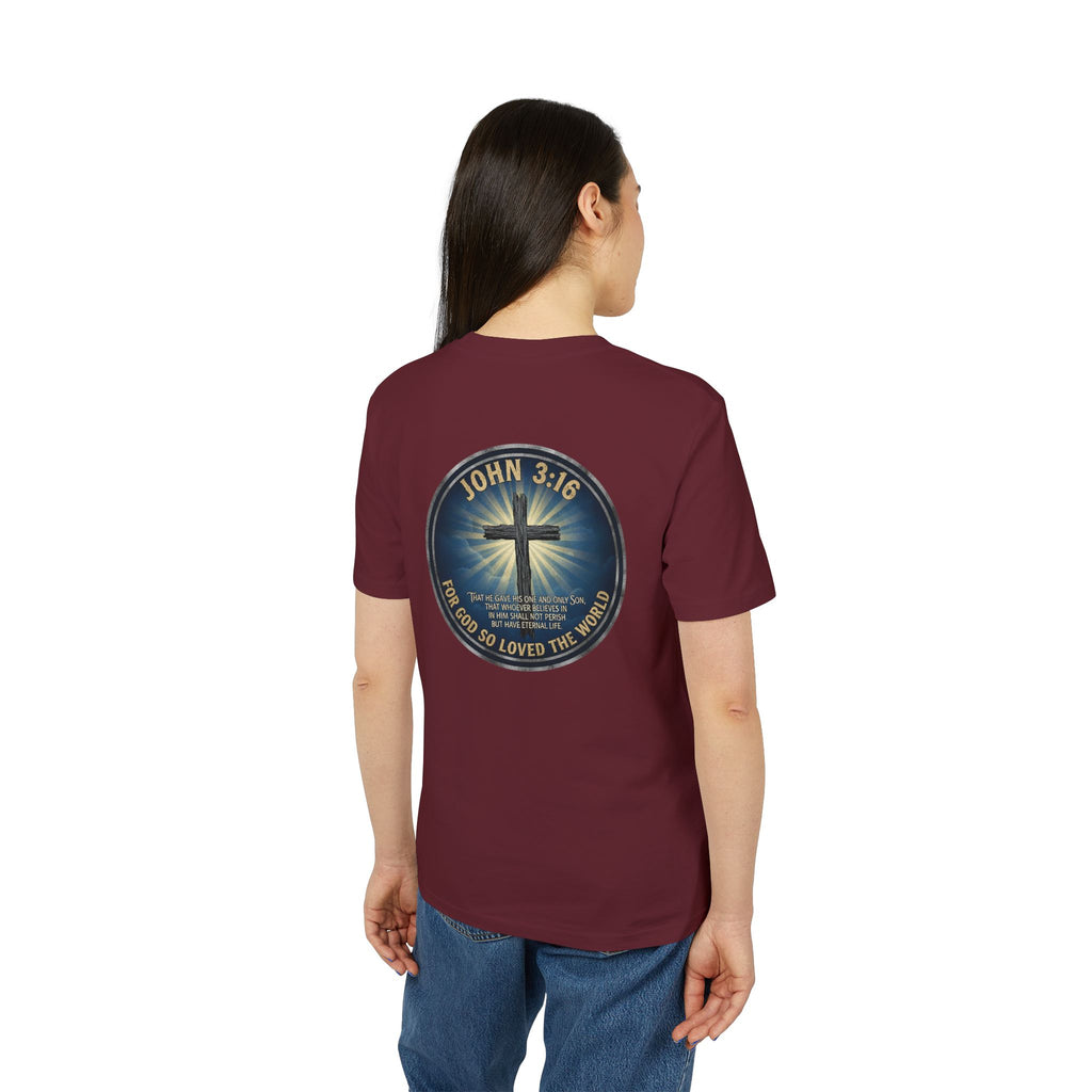 John 3:16 Cross T-shirt | Christian Faith Scripture Tee