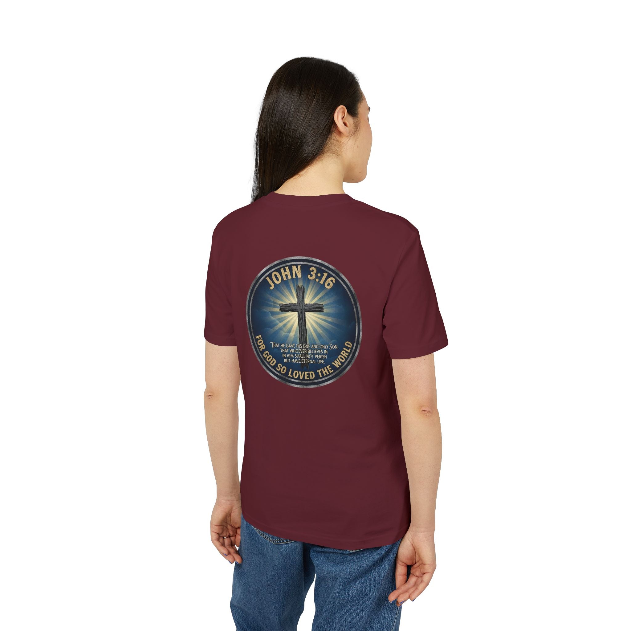 John 3:16 Cross T-shirt | Christian Faith Scripture Tee