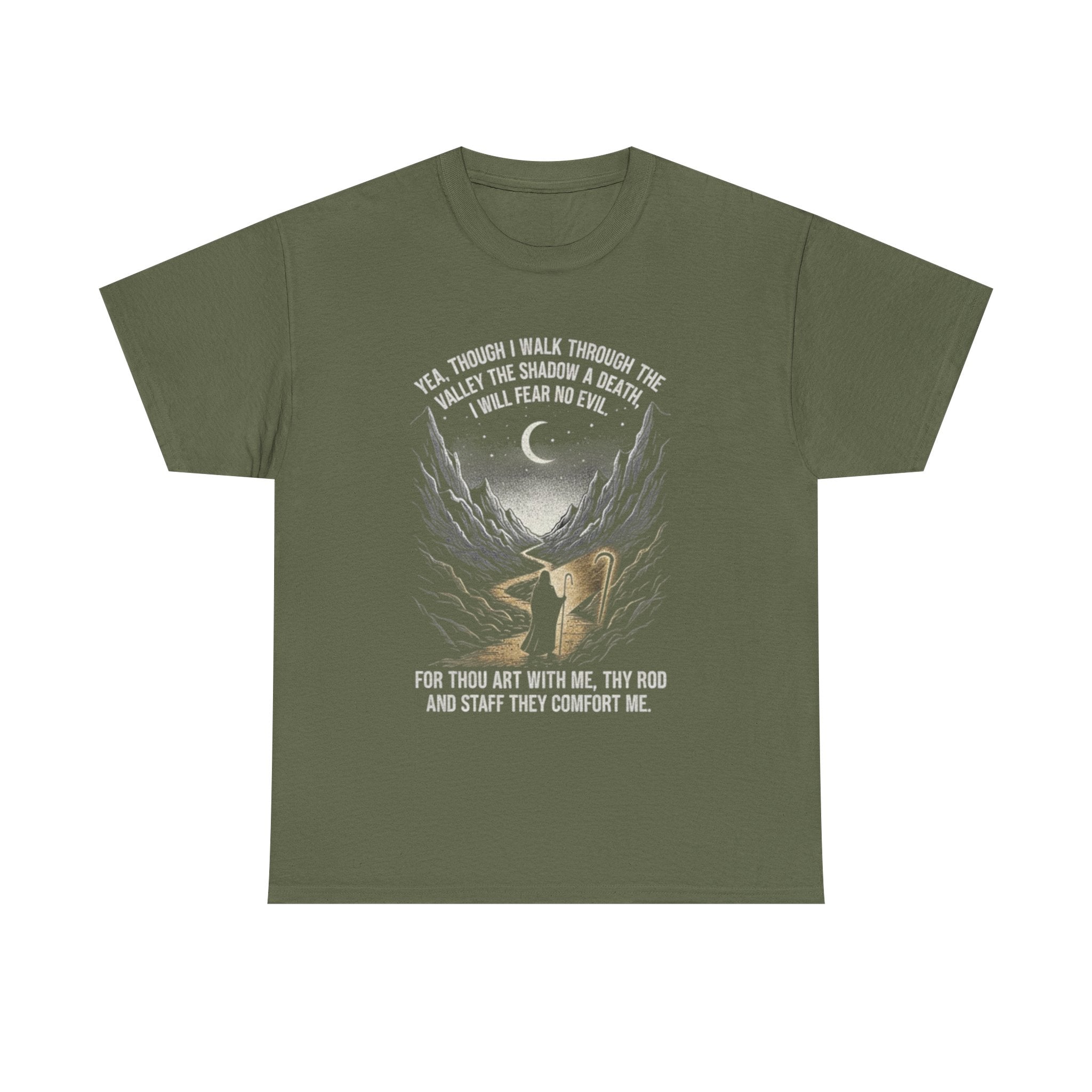 Christian Psalm 23 T-Shirt - 'Yea Though I Walk' Tee