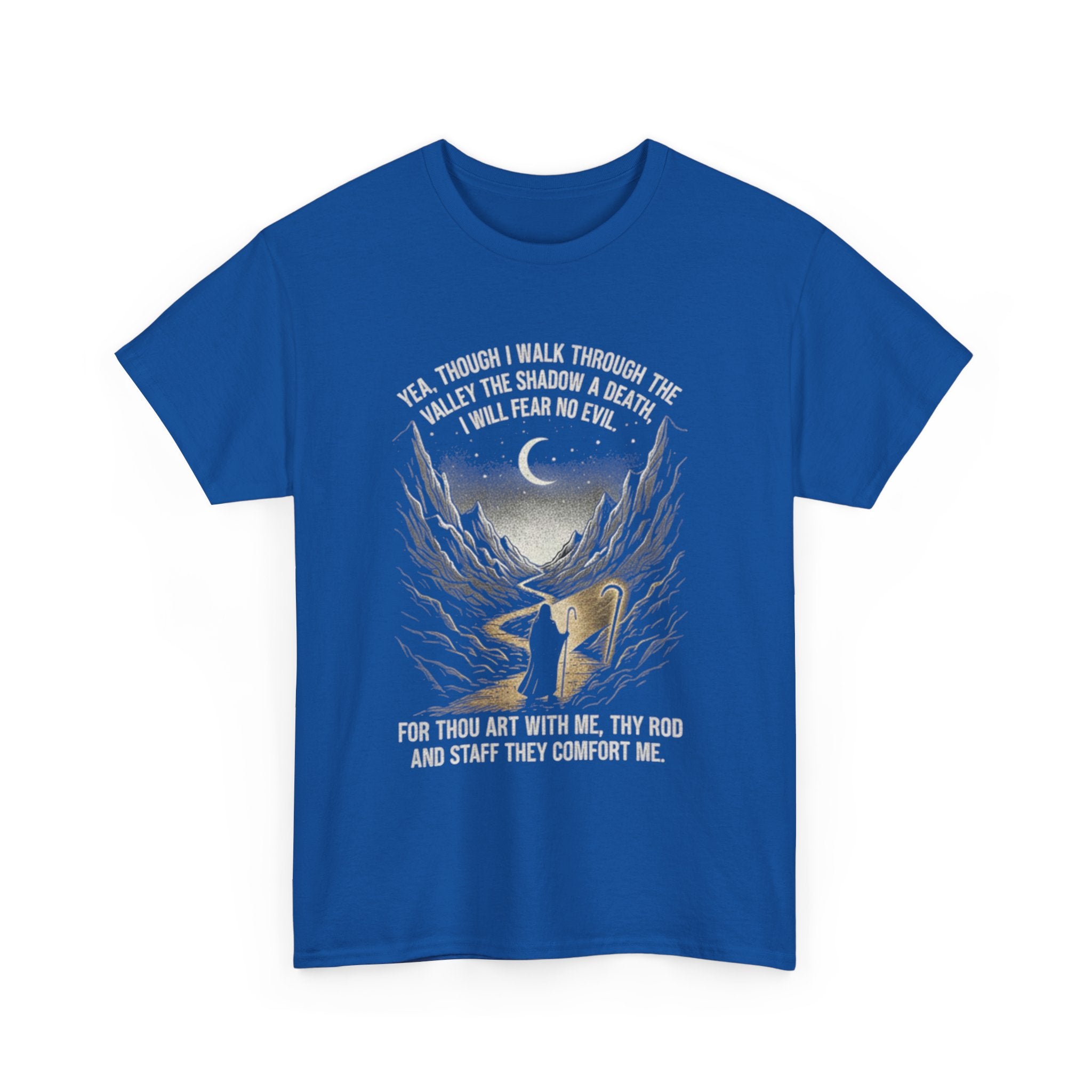 Christian Psalm 23 T-Shirt - 'Yea Though I Walk' Tee