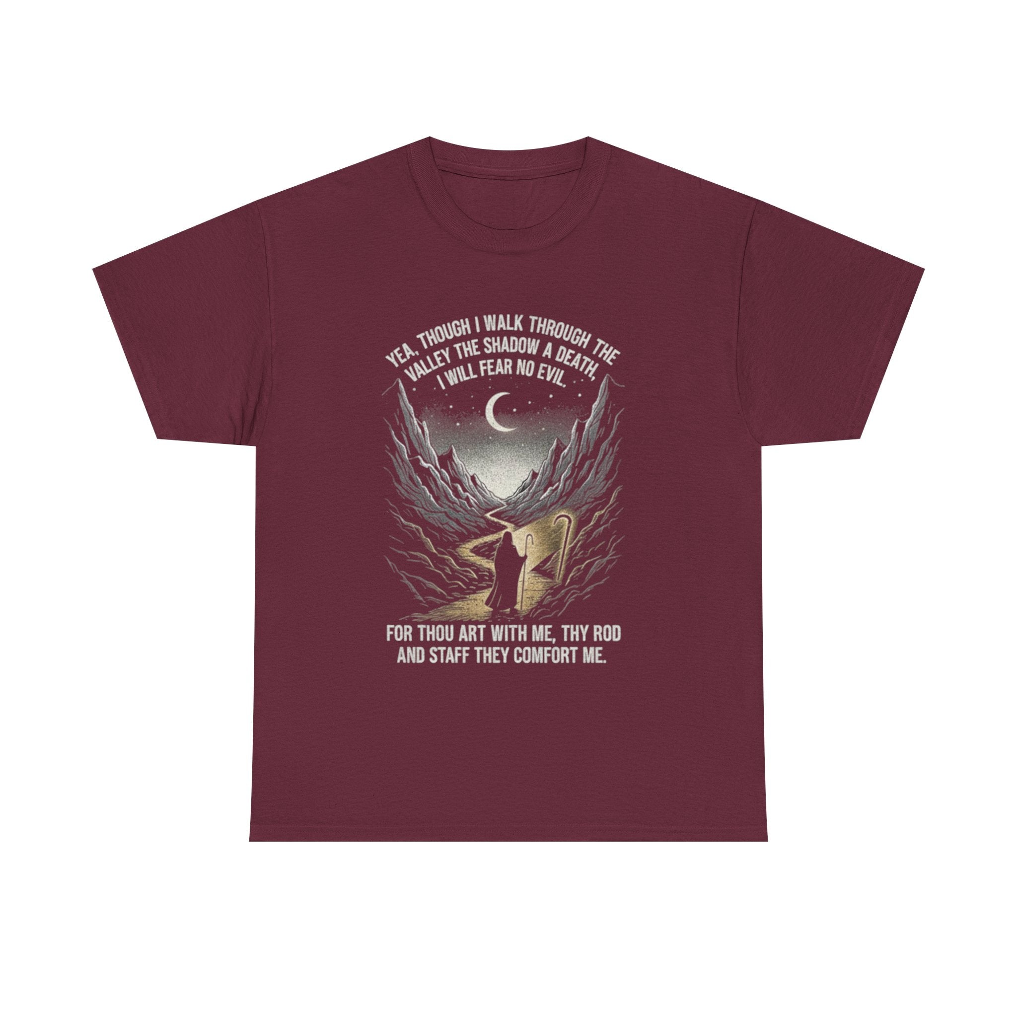 Christian Psalm 23 T-Shirt - 'Yea Though I Walk' Tee